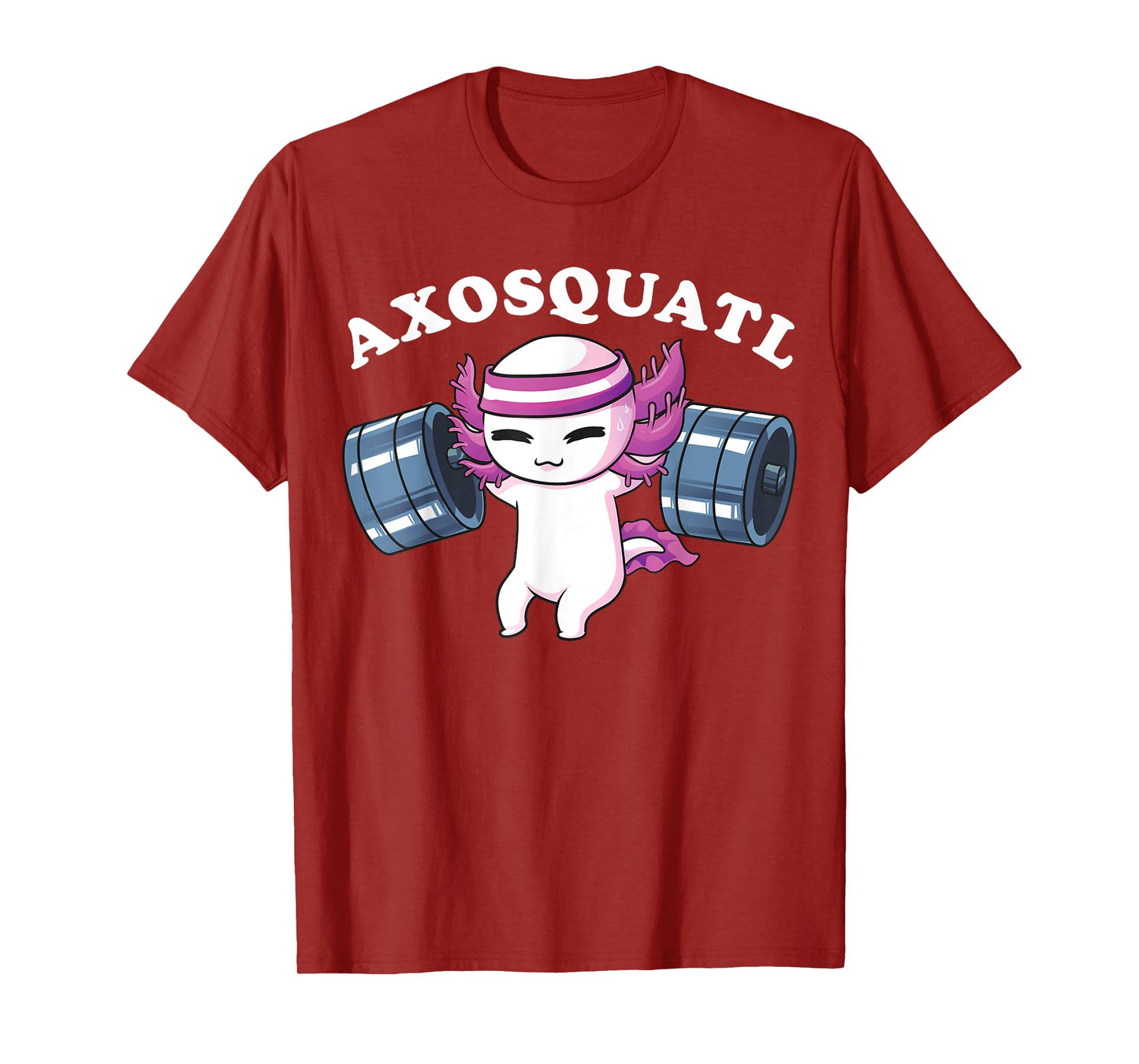 Squat Axolotl Shirt Axosquatl Powerlifting Cute Gym Workout T-Shirt