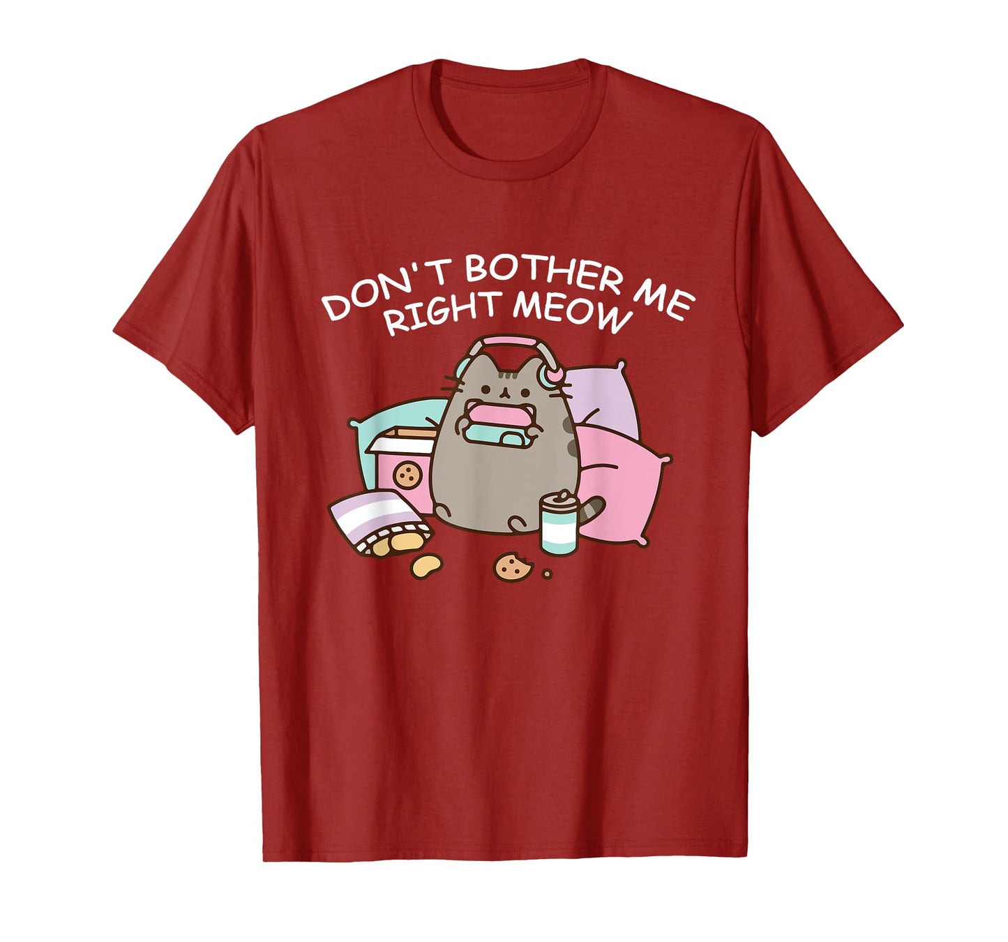 Don't Bother Me Right Meow, Funny Video Gamer and Cat Lover T-Shirt for Men Women Girls Kids