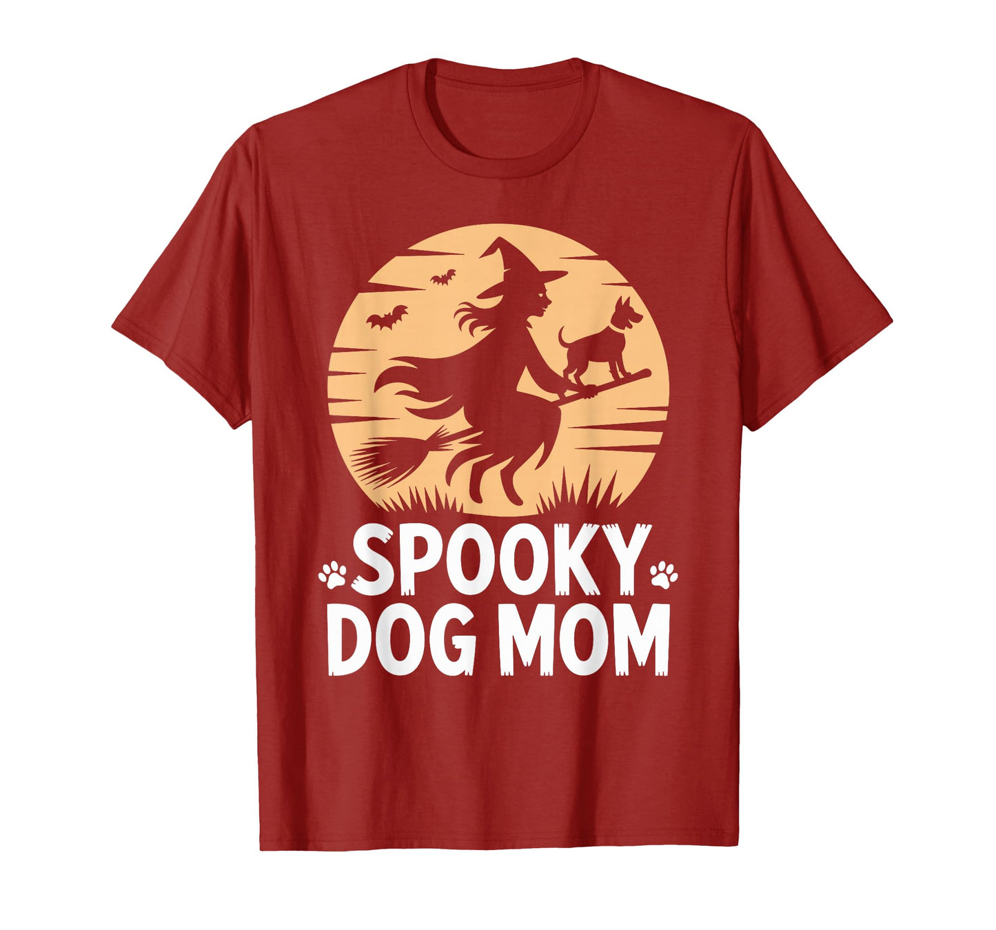 Spooky Dog Mom Witch Halloween T-Shirt