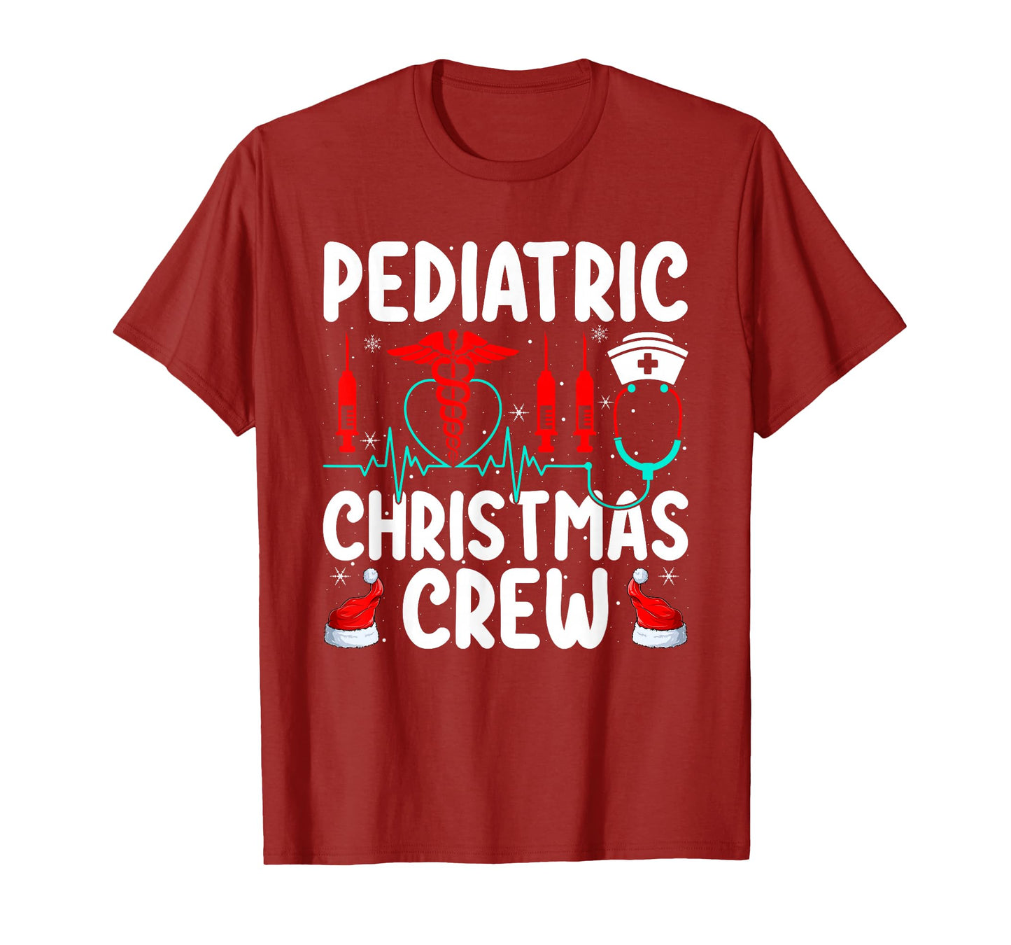 Pediatric Nurse Christmas Crew Nurse Medical Nursing Xmas T-Shirt