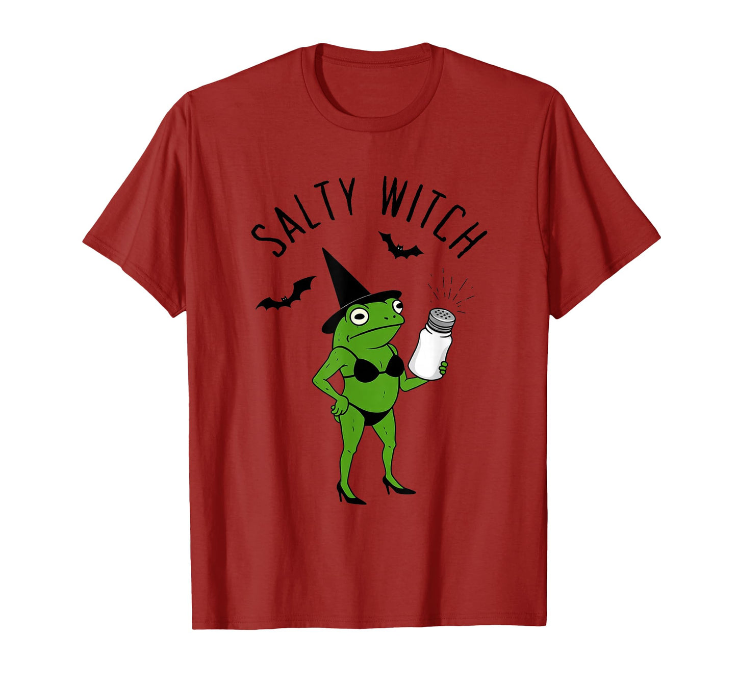 Funny Halloween Woman Salty Witch Grumpy Frog Meme T-Shirt
