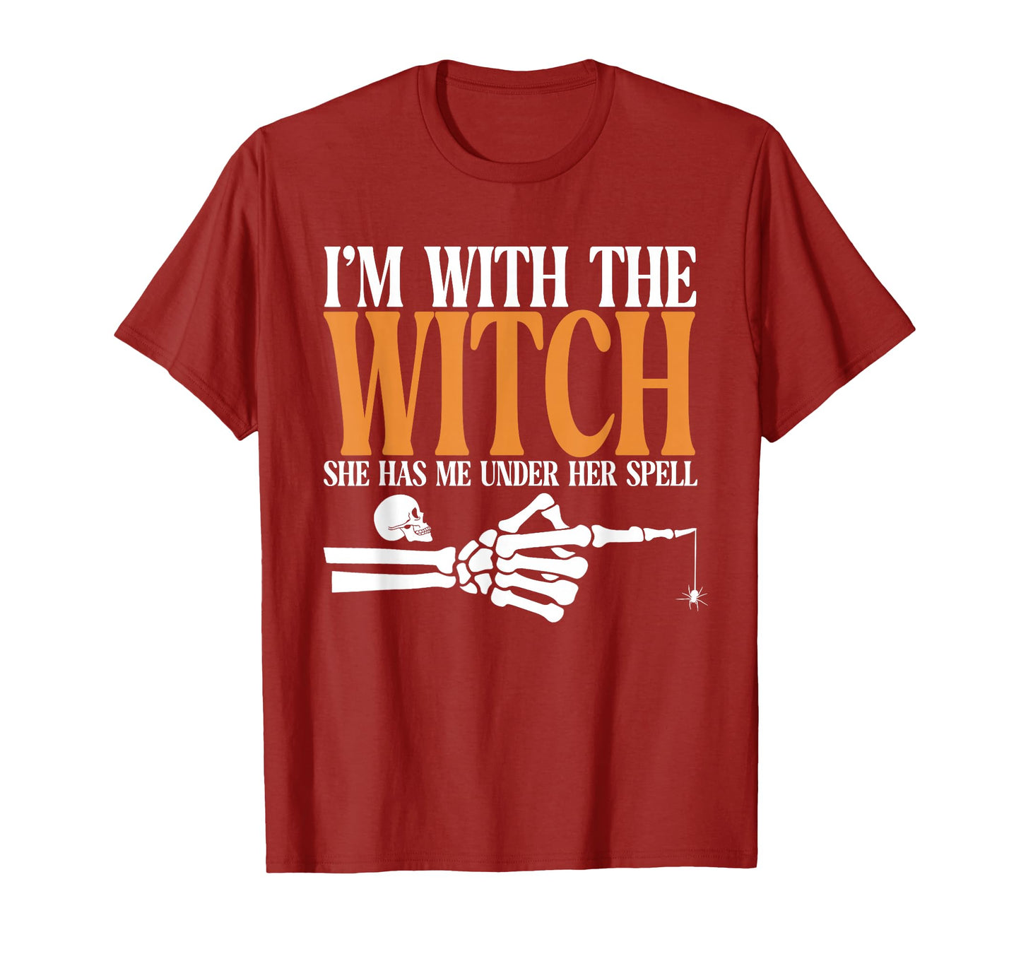 I'm with The Witch Funny Halloween Couple Costume Party T-Shirt