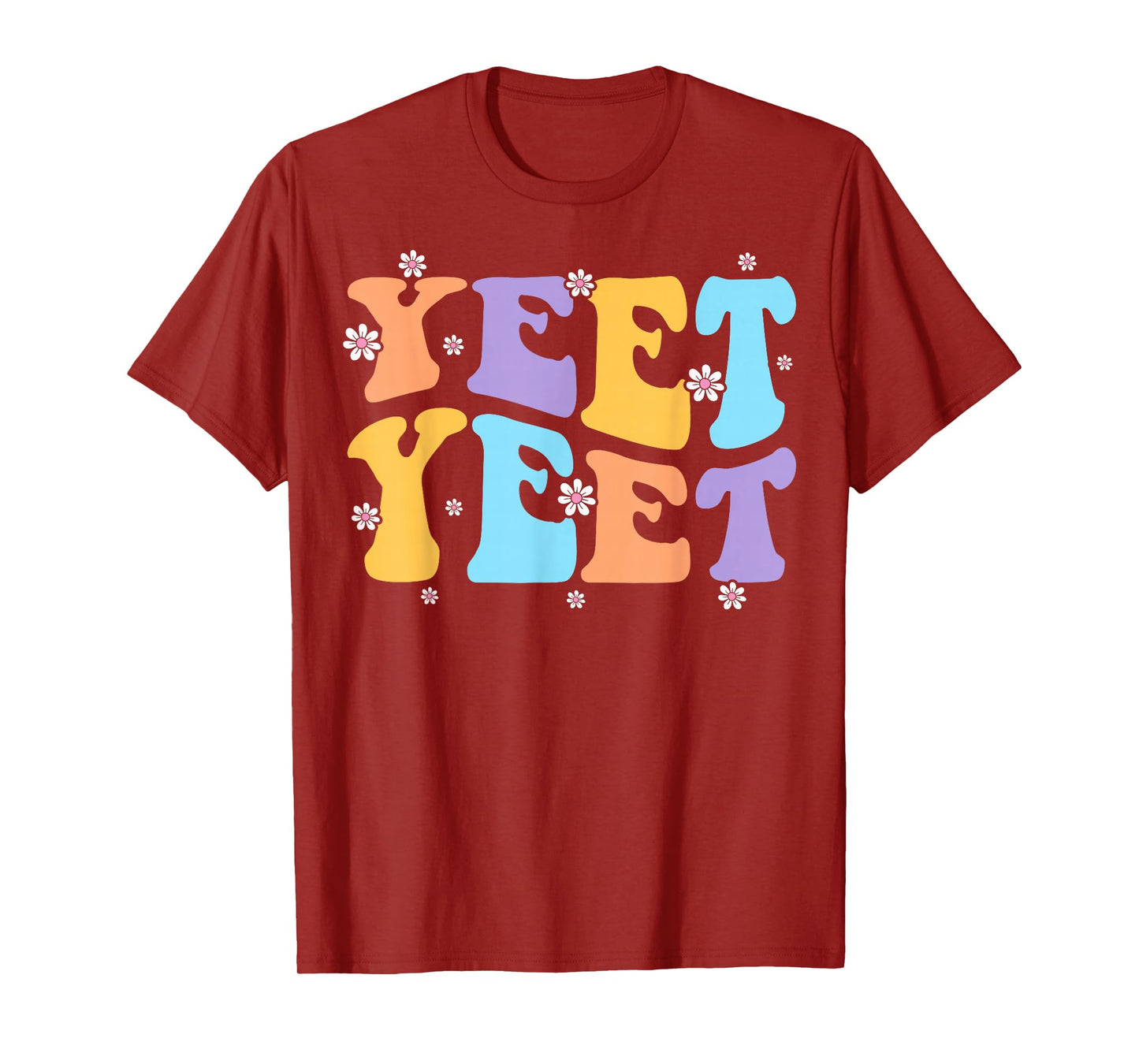 Yeet Retro 70s Groovy Daisy Flower Power Aesthetic Women T-Shirt