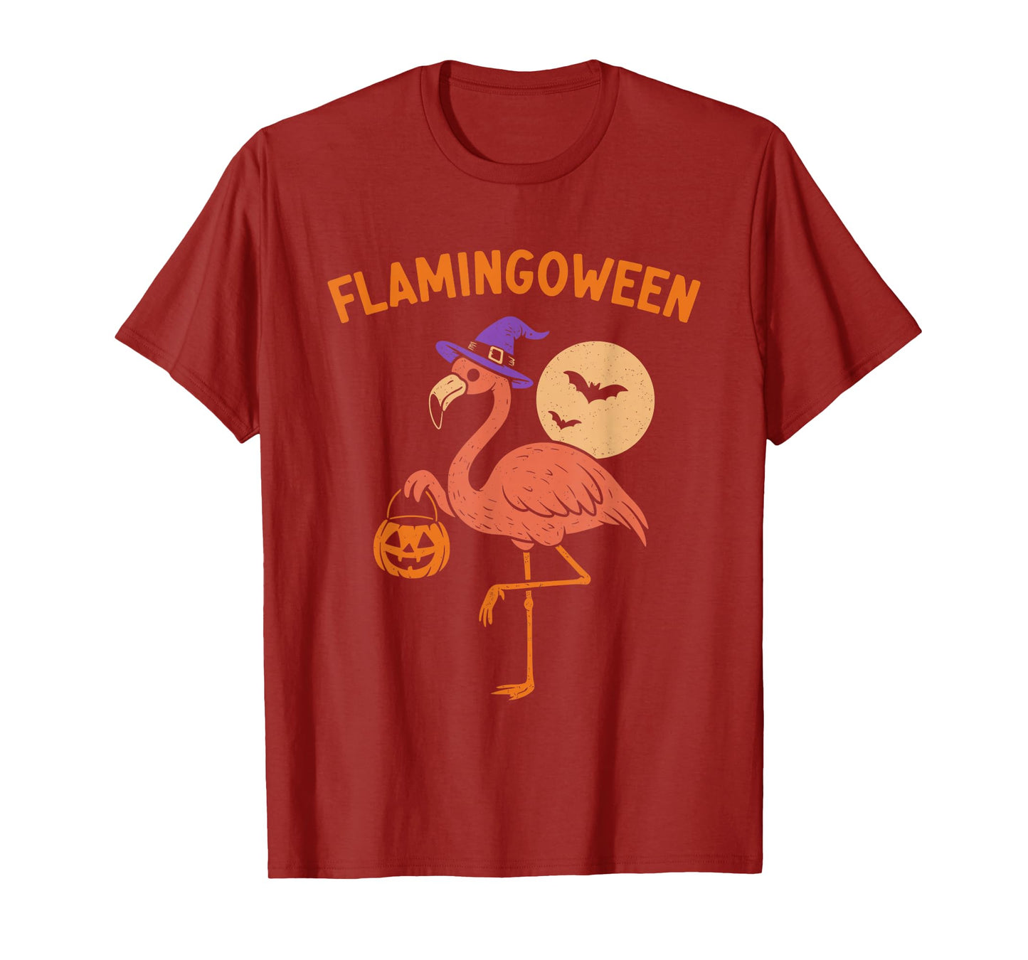 Flamingoween Flamingo Halloween Jack O Lantern T-Shirt