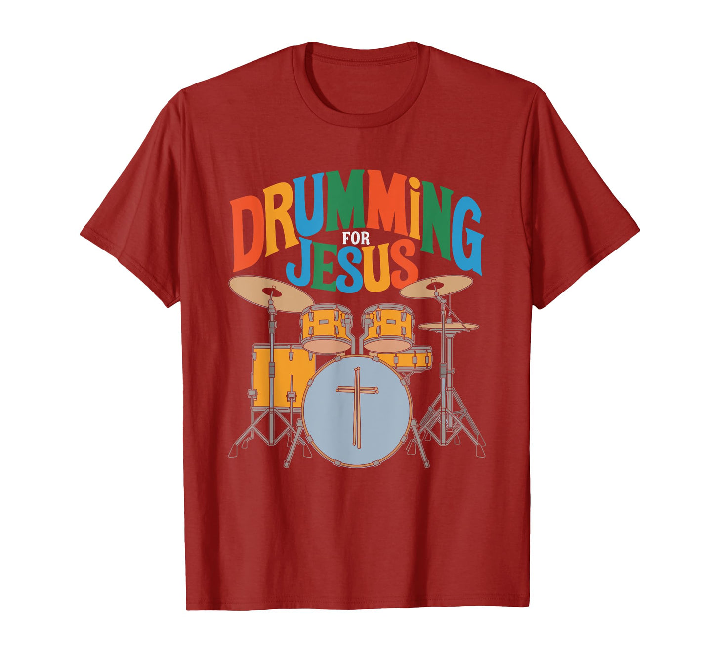 Drumming For Jesus, Drums Percussionist And Drummer Drumming T-Shirt