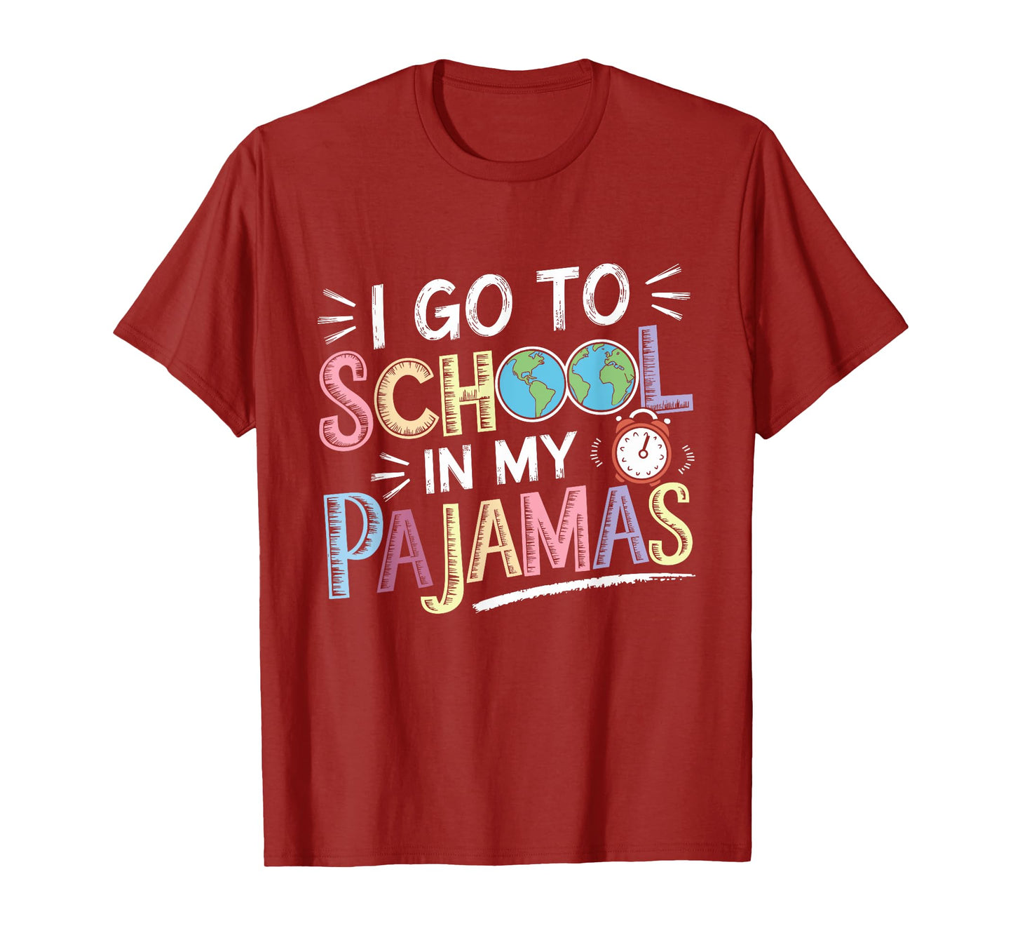 I Go To School In My Pajamas Home School And Online Virtual T-Shirt