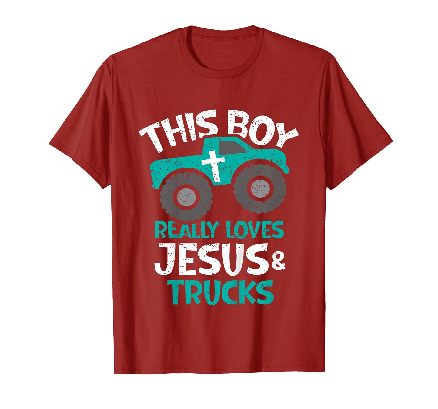 Kids I love Jesus and trucks T-Shirt