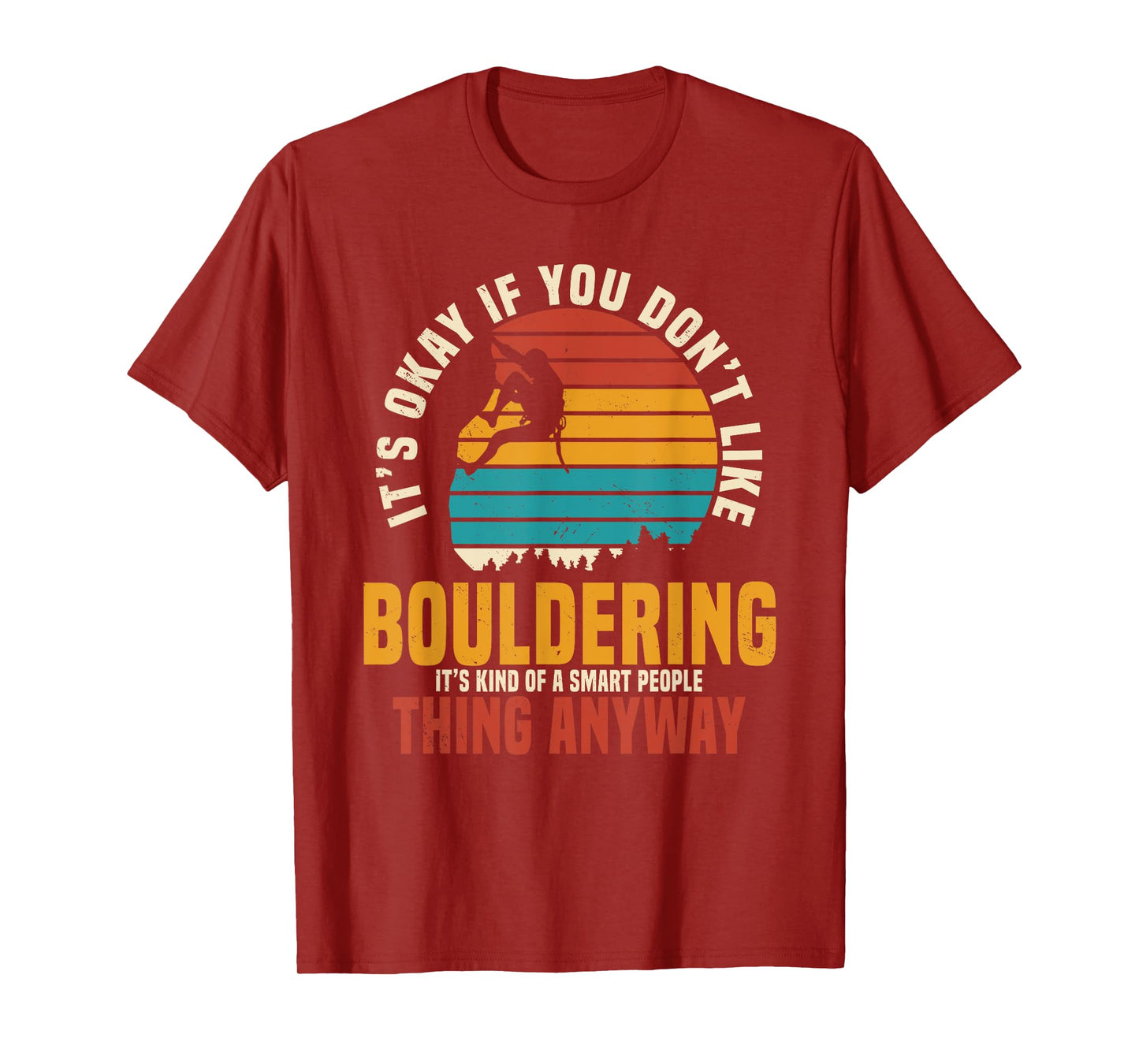 Bouldering Boulderer Retro Vintage Mountain Climber T-Shirt
