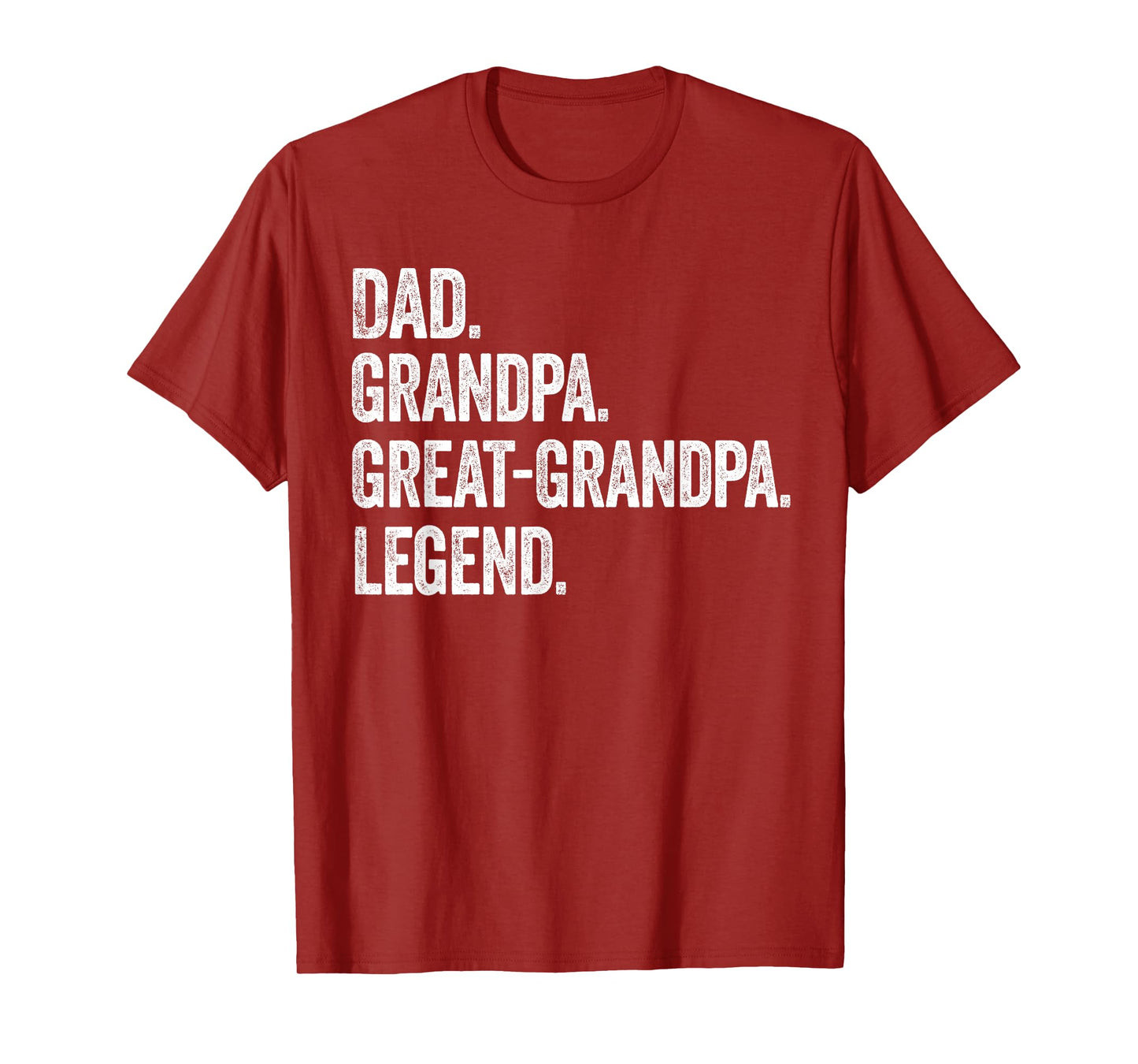 Dad Grandpa Great-Grandpa Legend Vintage Distressed Graphic T-Shirt