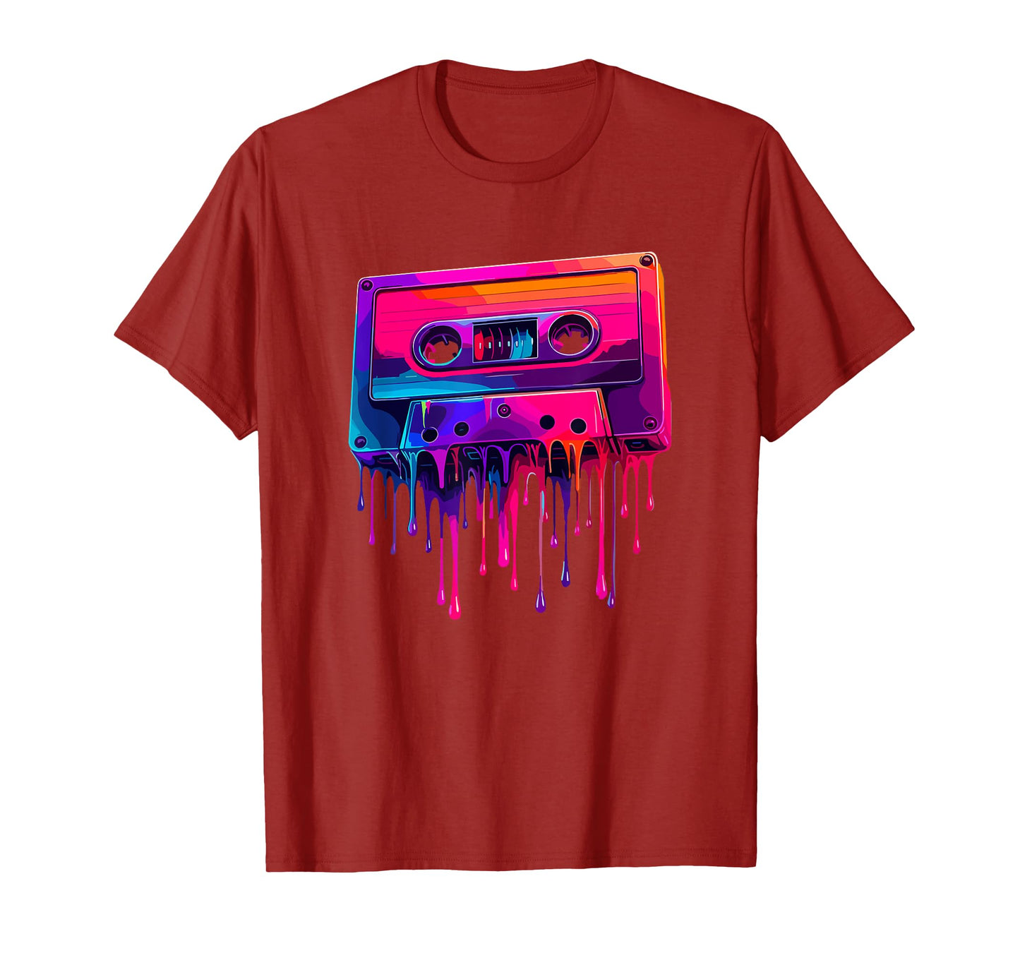Dripping Paint Art Cassette Player Music Tape Recorder T-Shirt