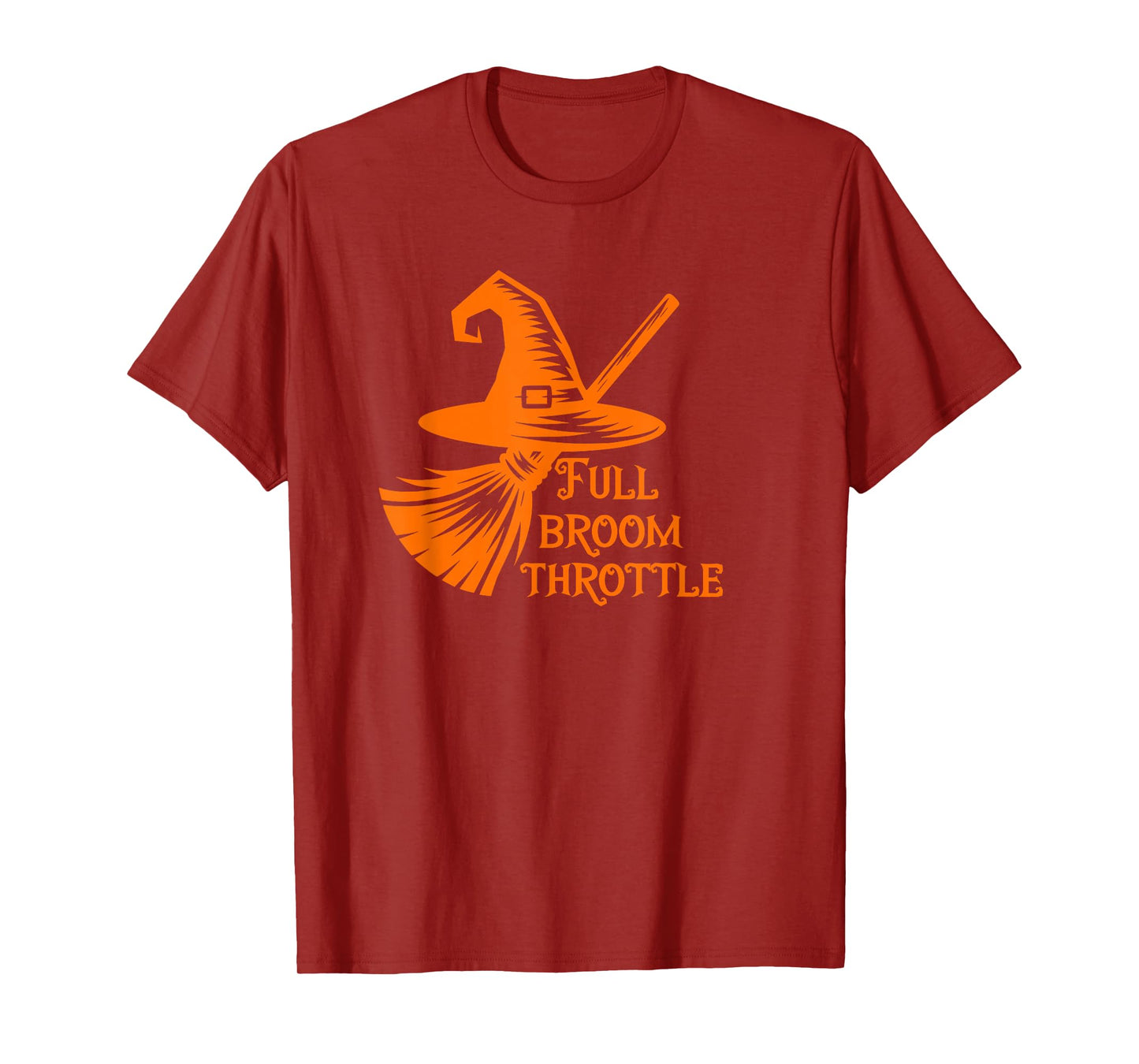 Halloween Witch Broom Full Broom Throttle T-Shirt