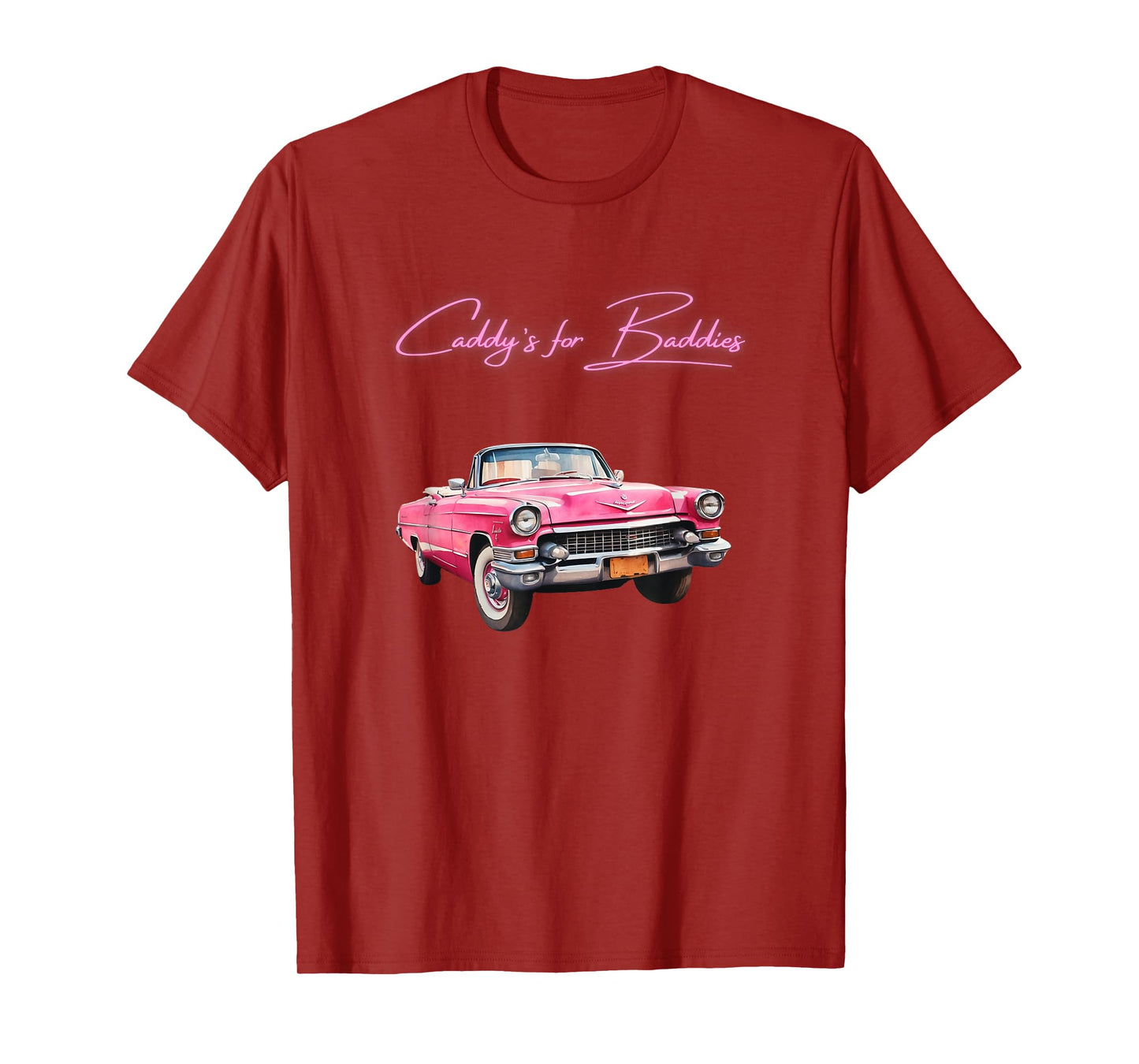 Pink Cadillac Lookin Vehicle - Vintage Style - Oldschool T-Shirt