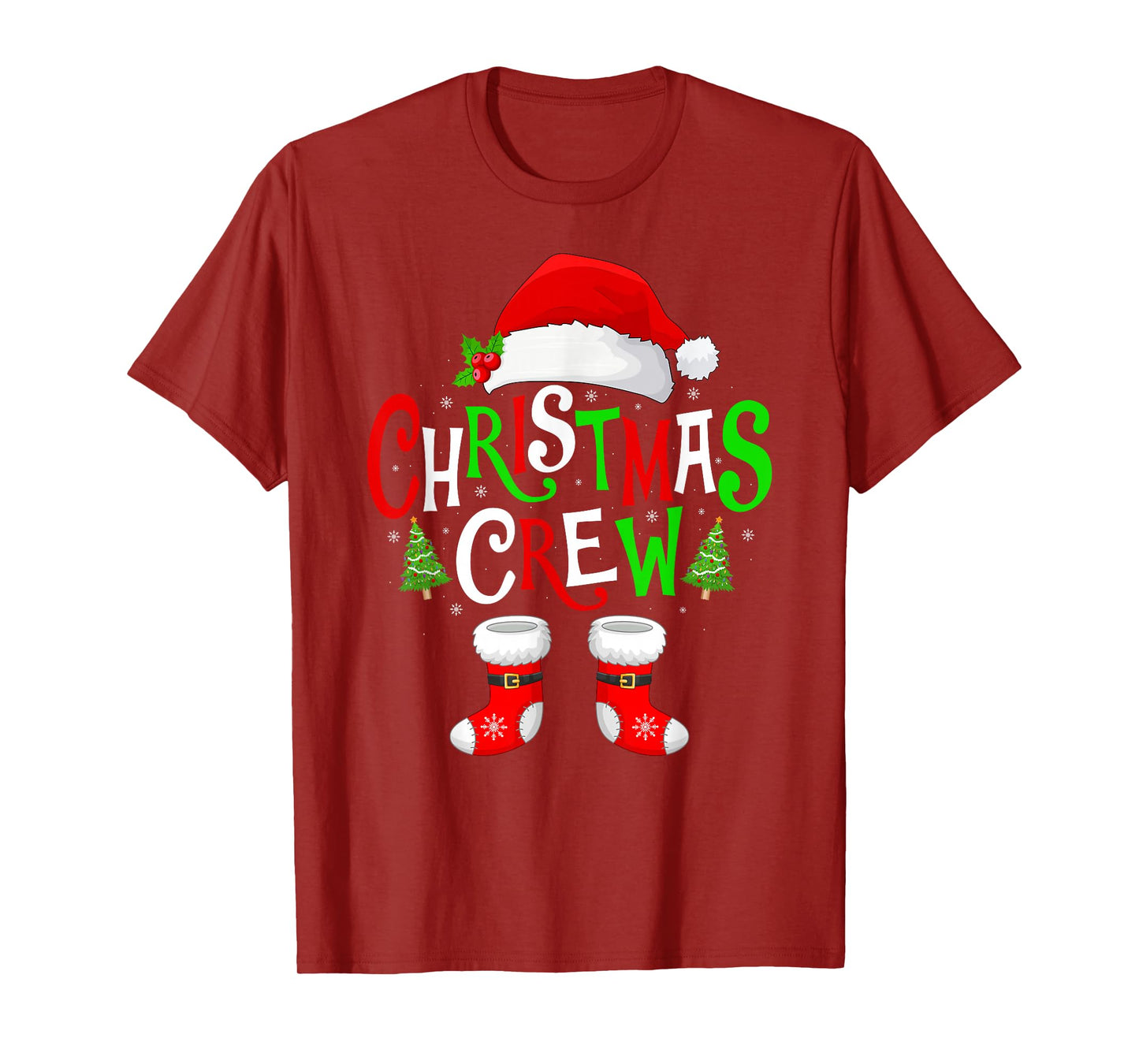 Christmas Crew Matching Family Holiday Santa Squad Xmas T-Shirt