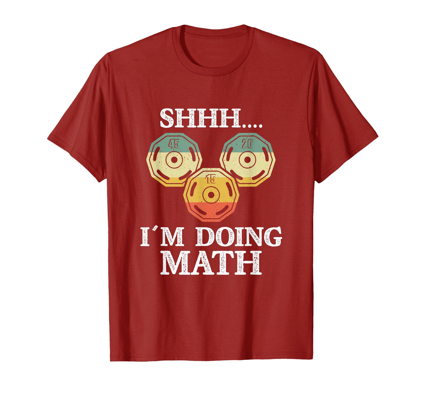 Shhh I'm Doing Math Funny Weight Lifting Workout Training T-Shirt