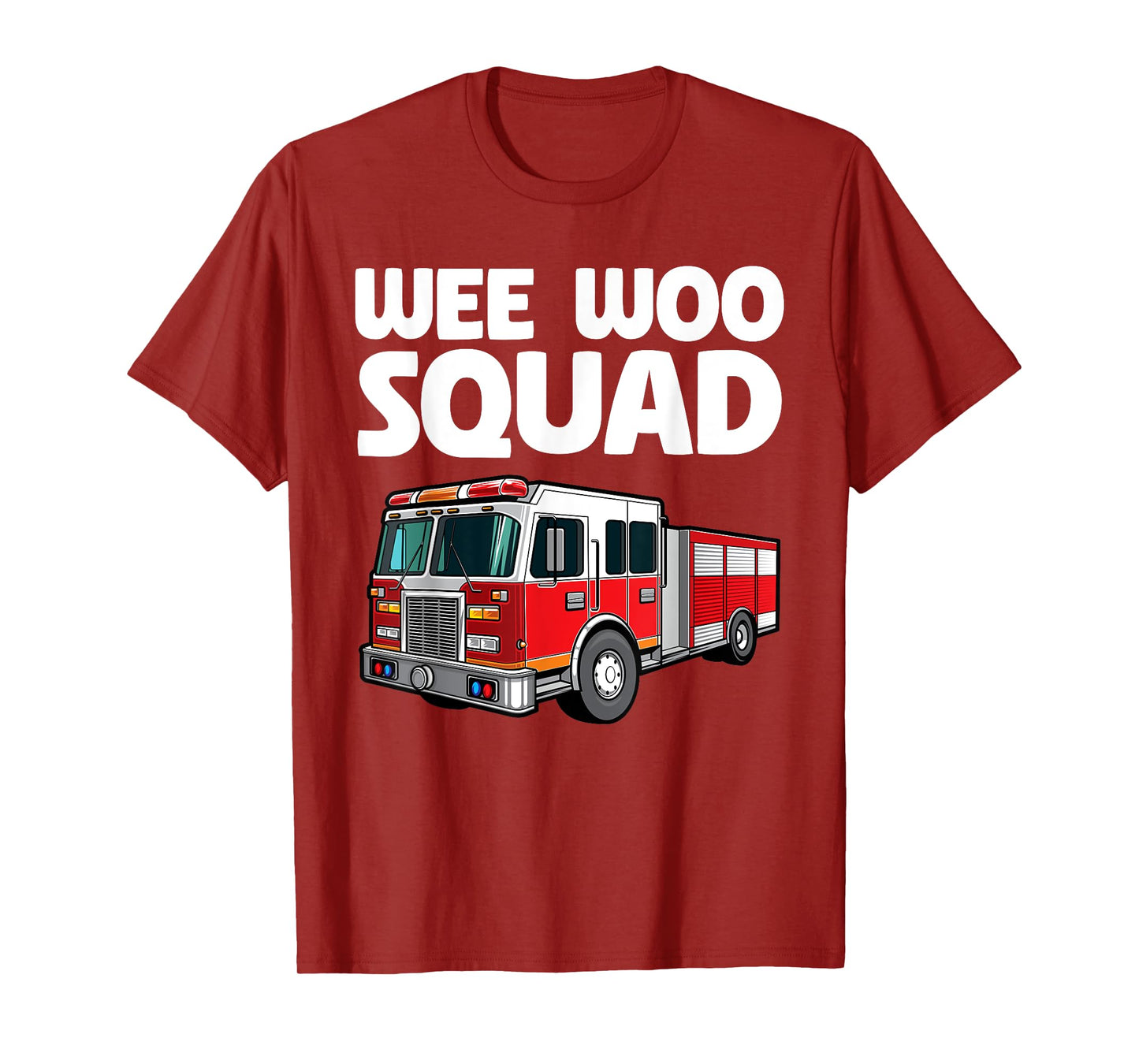Funny Firefighter Art For Men Women Kids Fire Truck Fireman T-Shirt