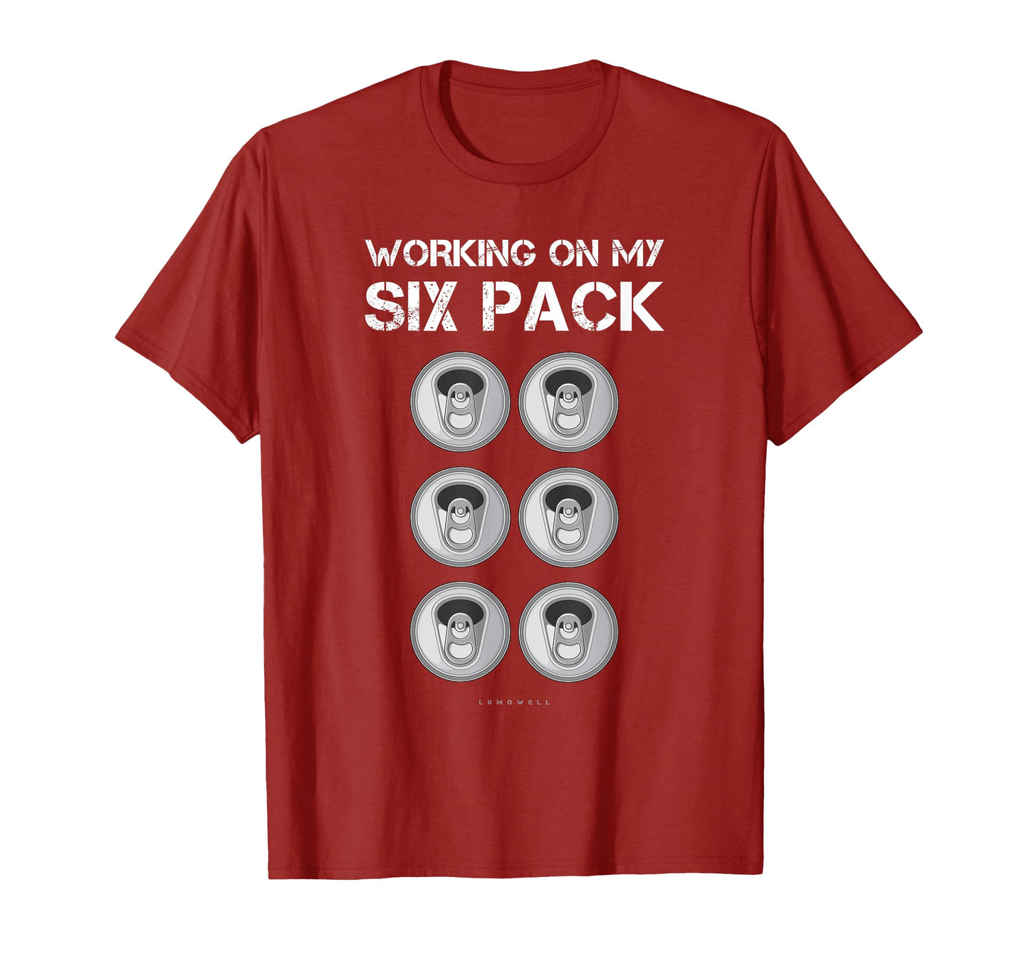 Working On My Six Pack TShirt. Funny Beer ABS Gym Gift Tee T-Shirt