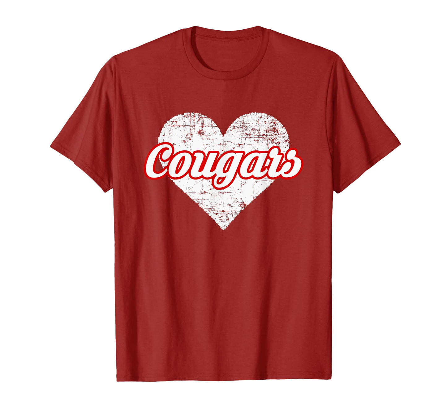 Hazleton Area Cougars Over Heart T-Shirt
