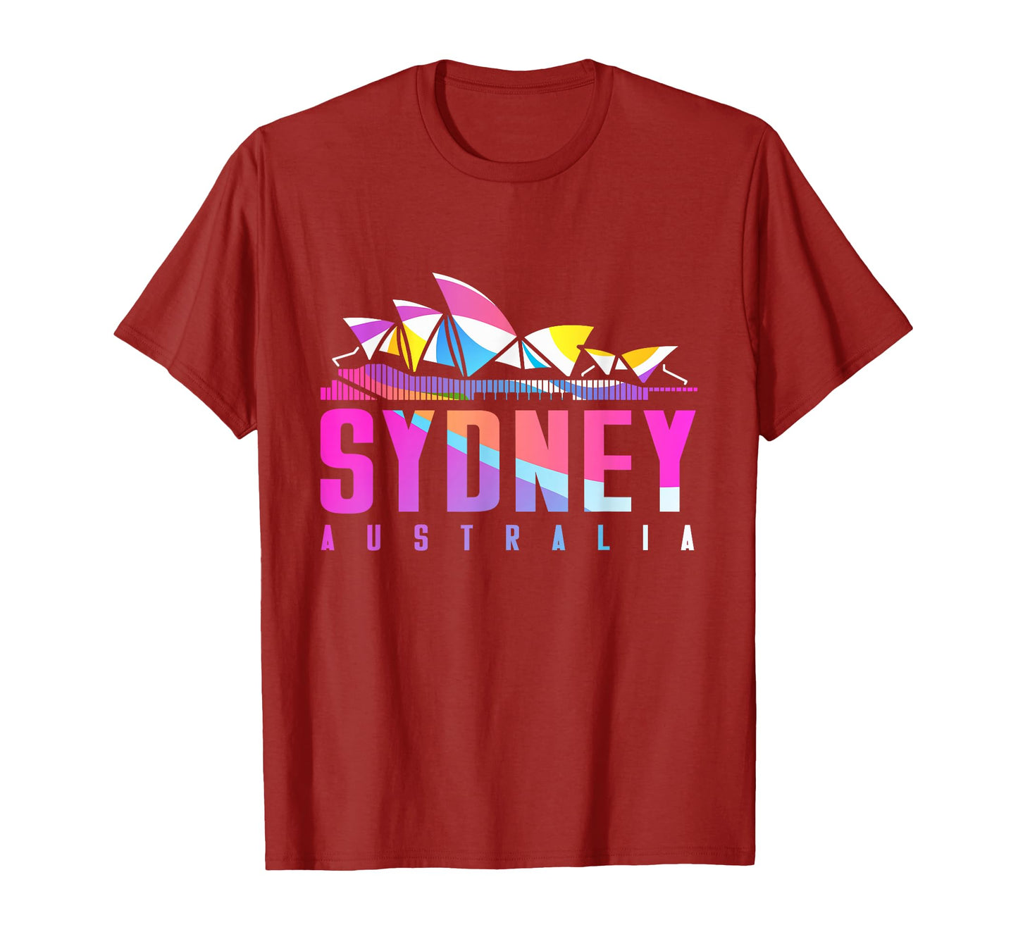 The Sydney Opera House With Colorful Geometric Pattern T-Shirt