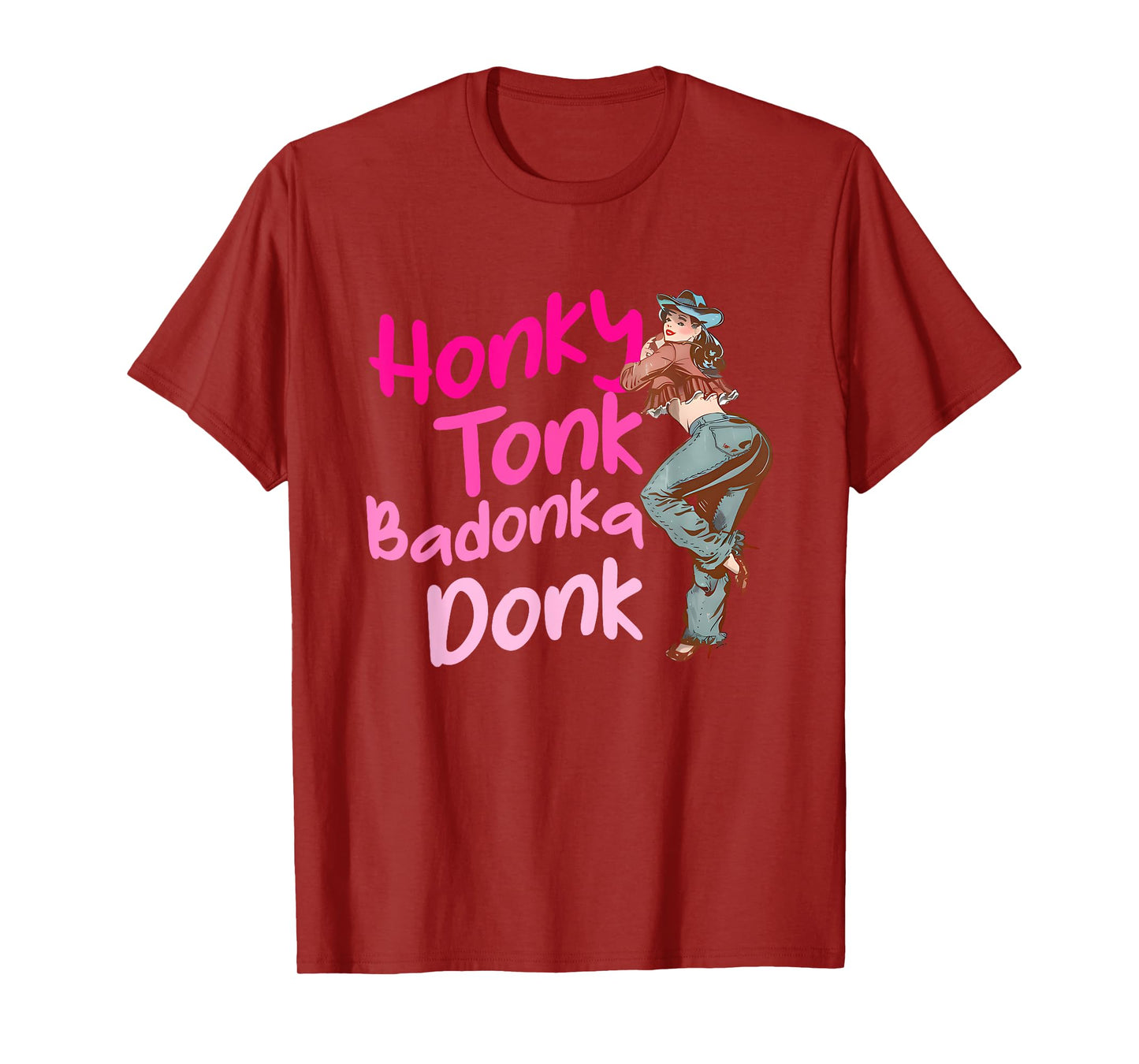 Honky Tonk Badonka Donk Funny Vintage T-Shirt