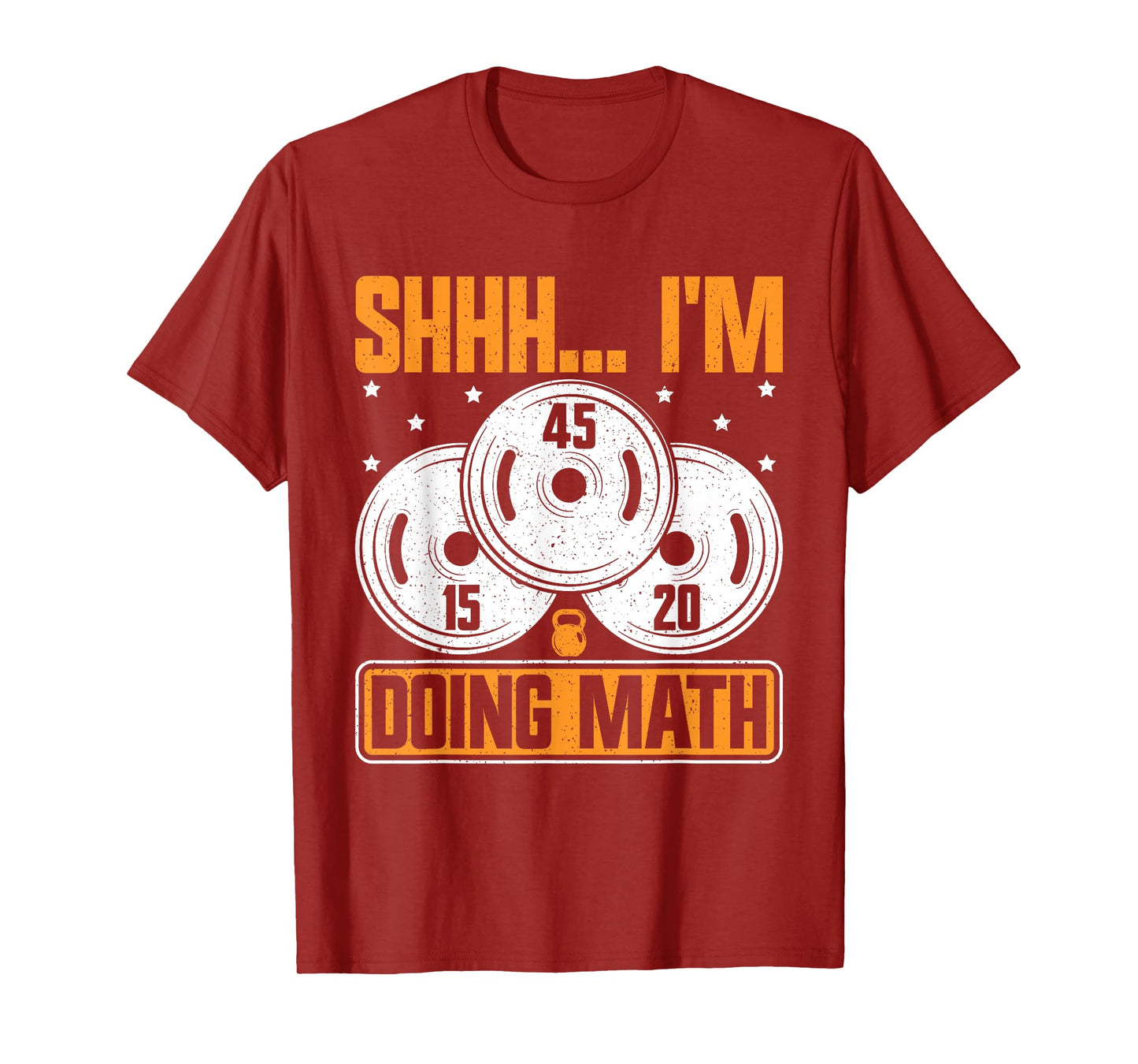 Shhh I'm Doing Math Funny Weight Lifting Workout Training T-Shirt