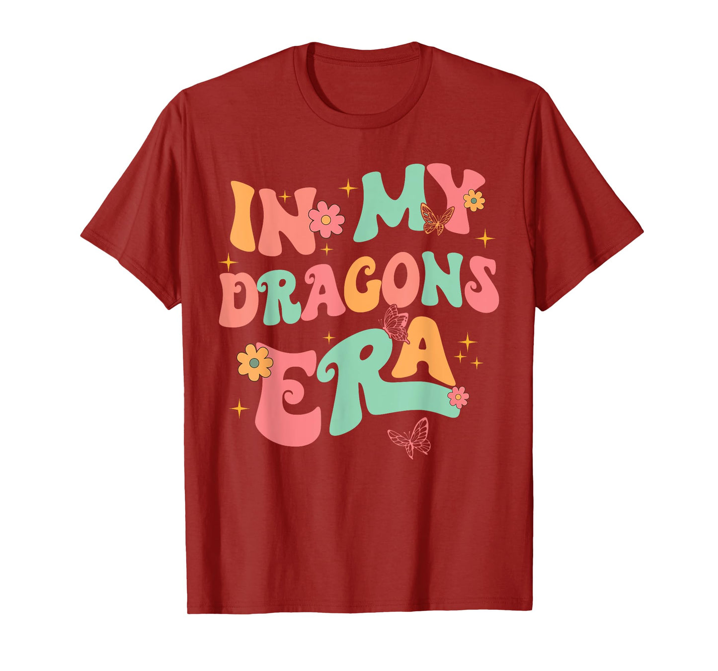 In My Dragons Era Back to School Spirit Game Retro Groovy T-Shirt