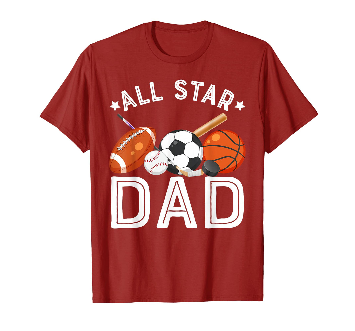 All Star DAD Of The Birthday Boy Basketball Soccer Sport T-Shirt