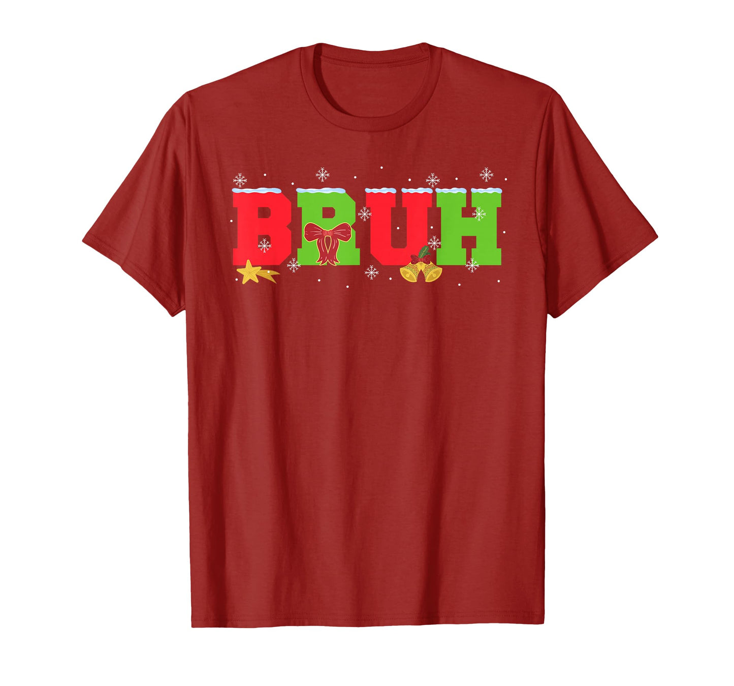 Christmas Shirts for Kids Boys Bruh Funny Christmas Women T-Shirt