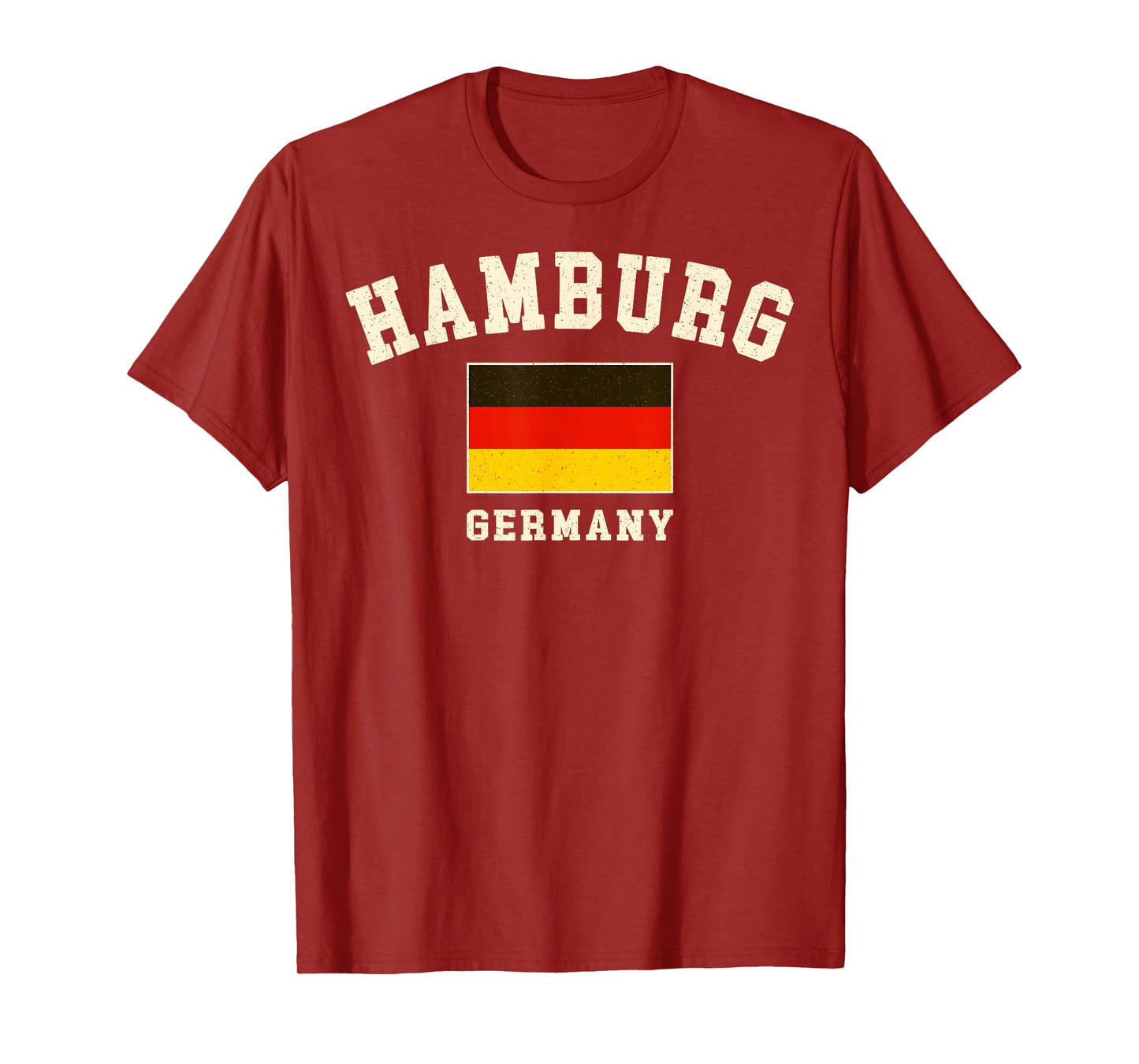 Vintage Hamburg Germany German Flag Souvenir Retro Graphic T-Shirt