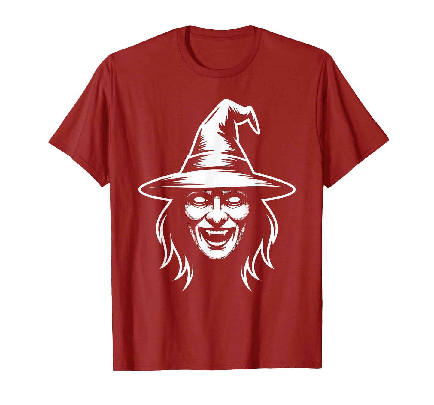 Creepy Witch Face Spooky Halloween Costume Horror Party T-Shirt