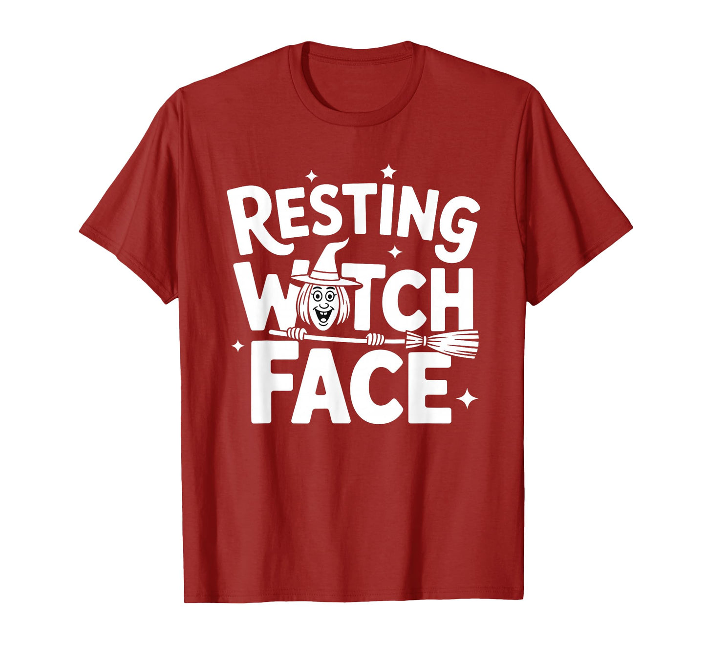 Funny Halloween Pun Witches Wicca Wiccan Resting Witch Face T-Shirt