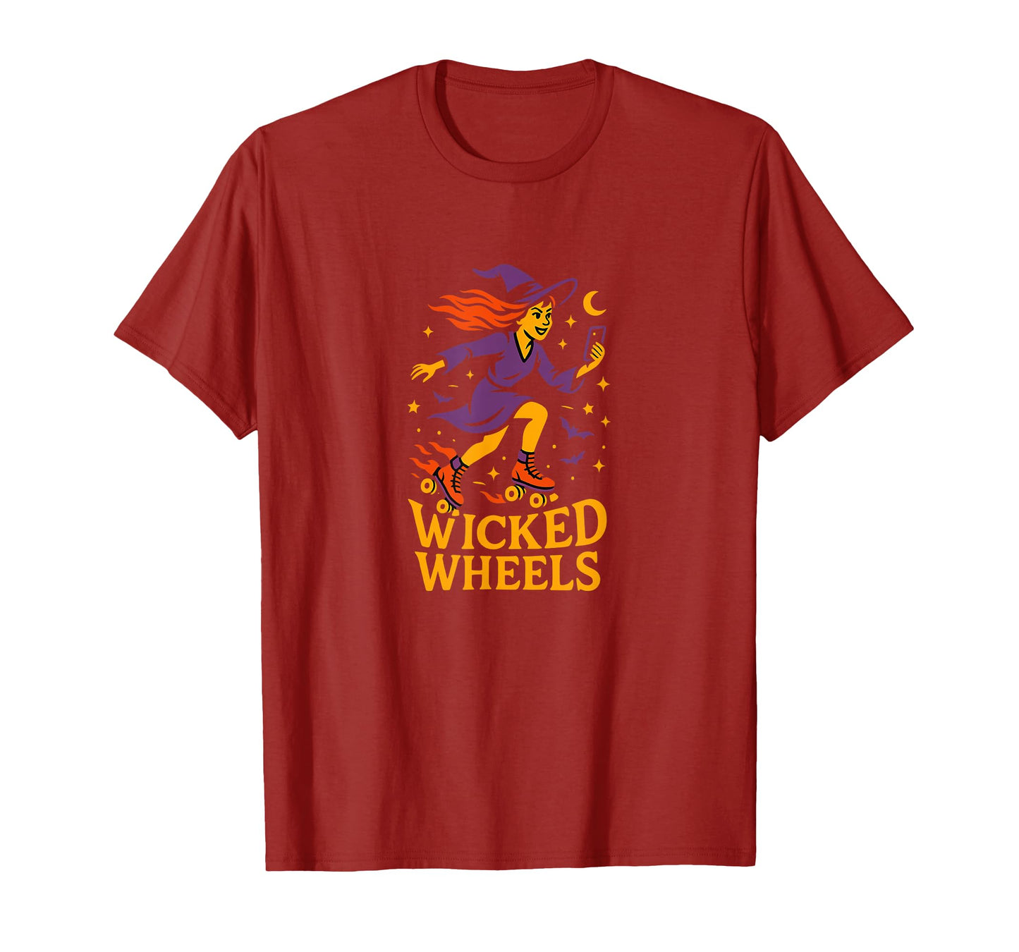 Witchy Roller Skater Halloween T-Shirt