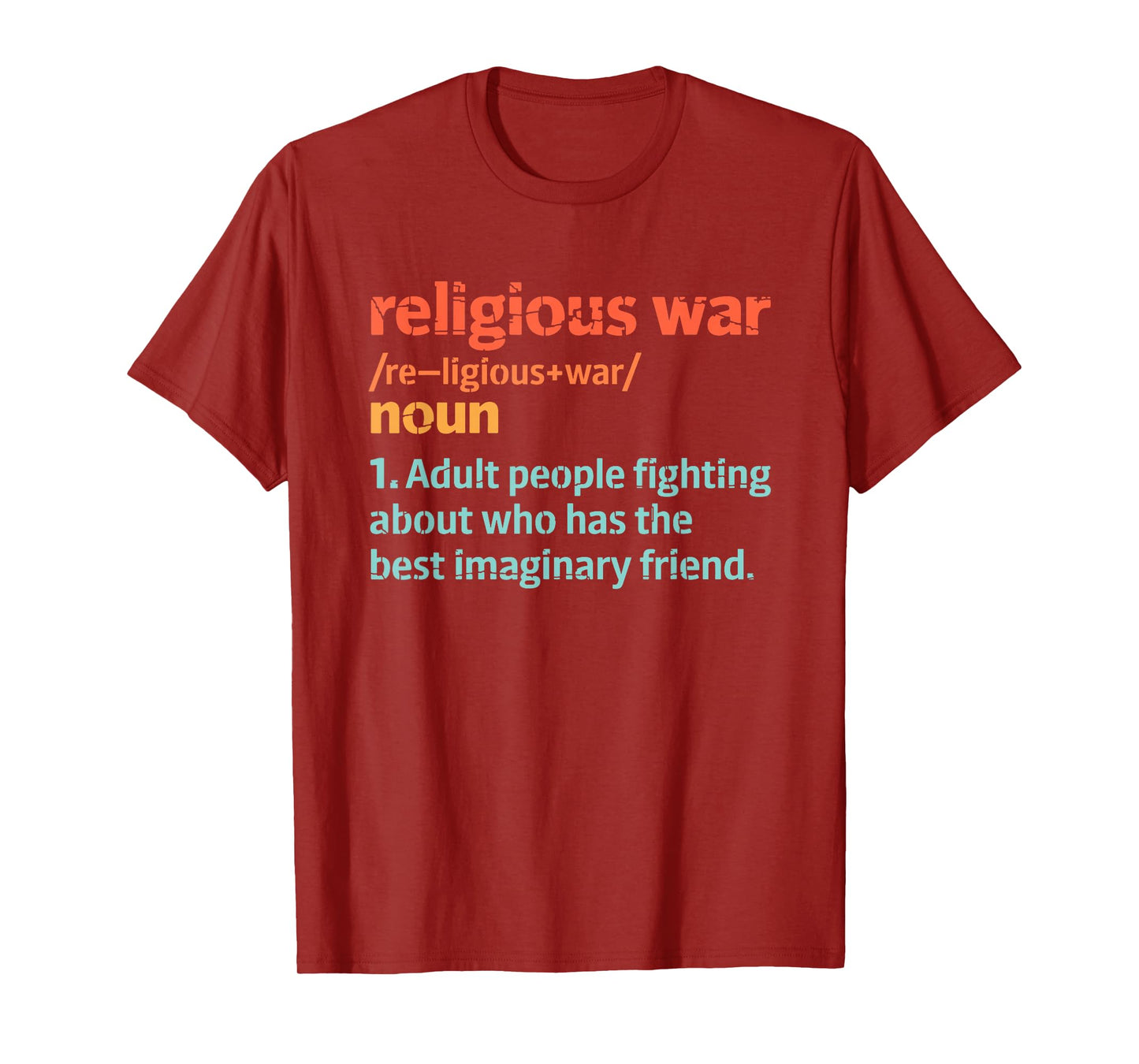 Dictionary Sarcastic Definition Religious War Definition T-Shirt - Unisex-Adults, Black, Small, Short Sleeve