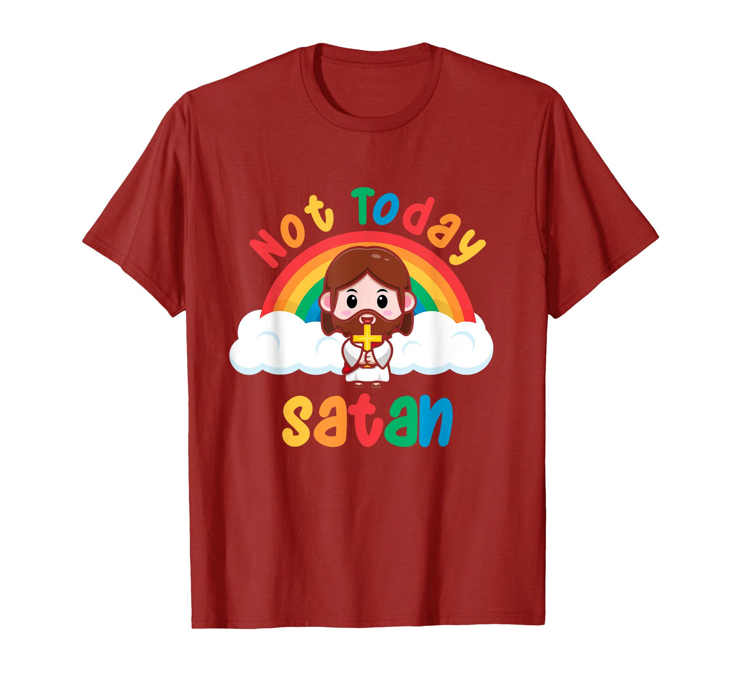 Rainbow Jesus Not Today Satan T-Shirt