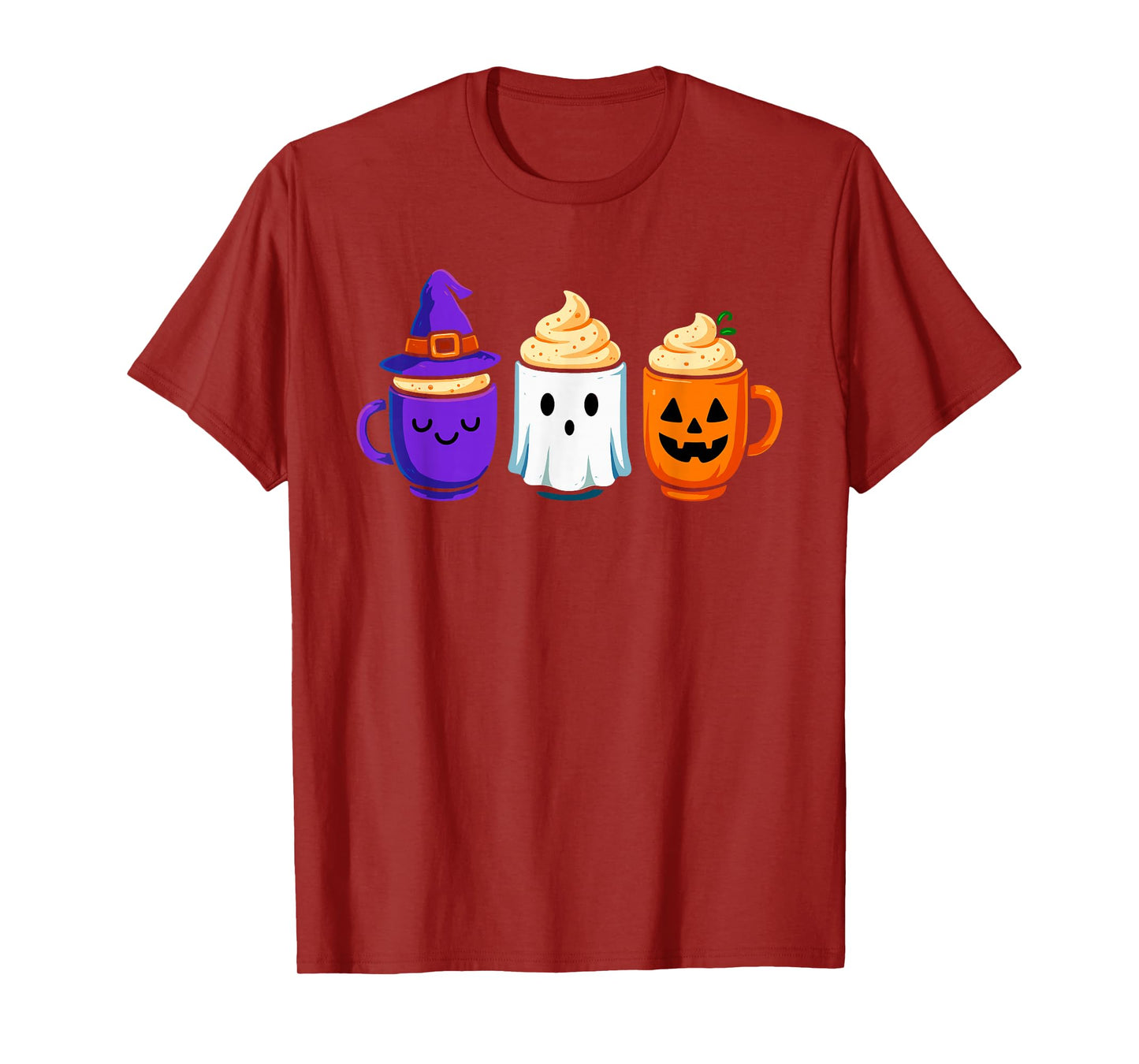 Cute Pumpkin Ghost Witch Men Women Kids Funny Halloween T-Shirt