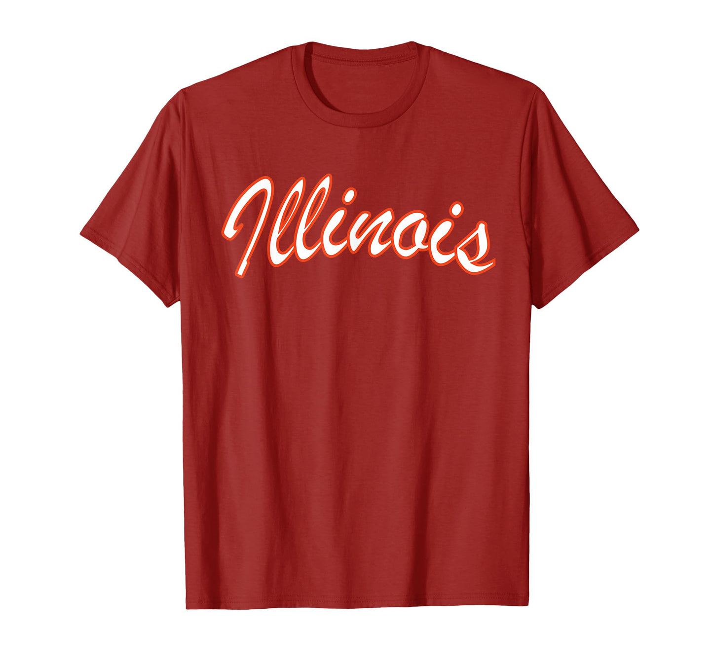 Retro Illinois Tee Vintage Illinois Orange Blue Throwback IL T-Shirt