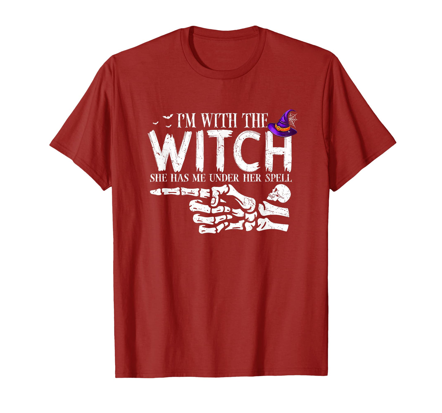 I'm with The Witch Funny Halloween Couple Costume Party T-Shirt