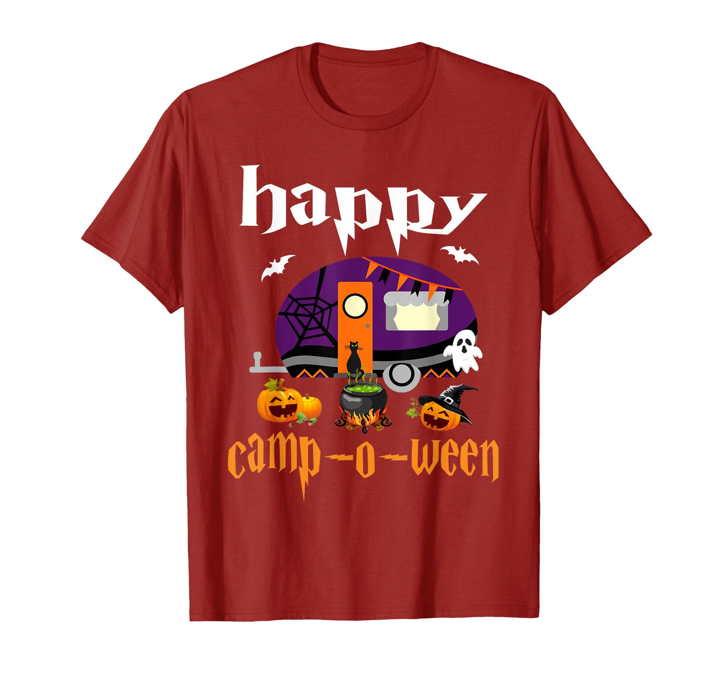 Happy Camp-O-Ween Halloween Camping Camper T-Shirt