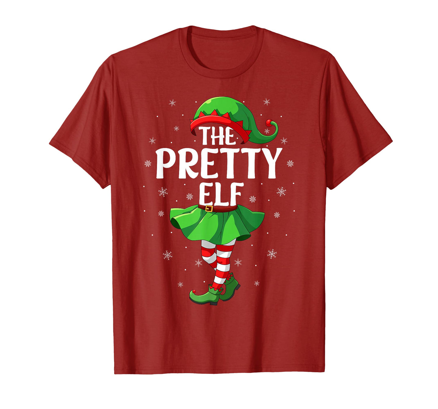 Pretty Elf Christmas Girls Women Elf Squad Xmas Family T-Shirt