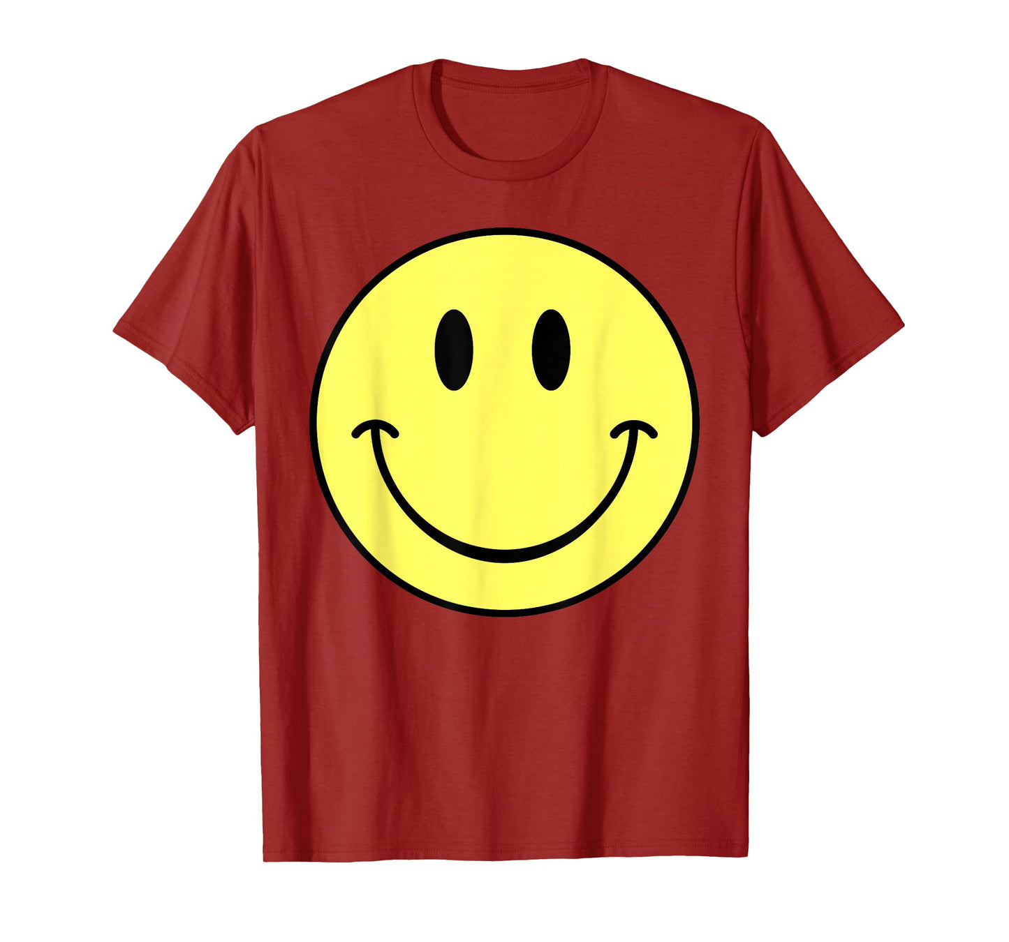70s Yellow Smile Face Happy Cute Smiling Face Funny Retro T-Shirt