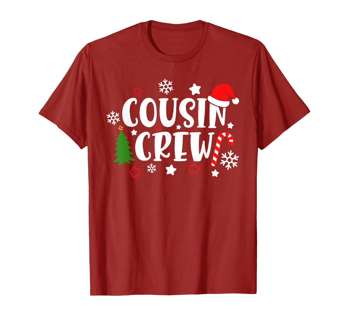 Cousin Crew Candy Cane Snowflake Pajamas Holiday Christmas T-Shirt