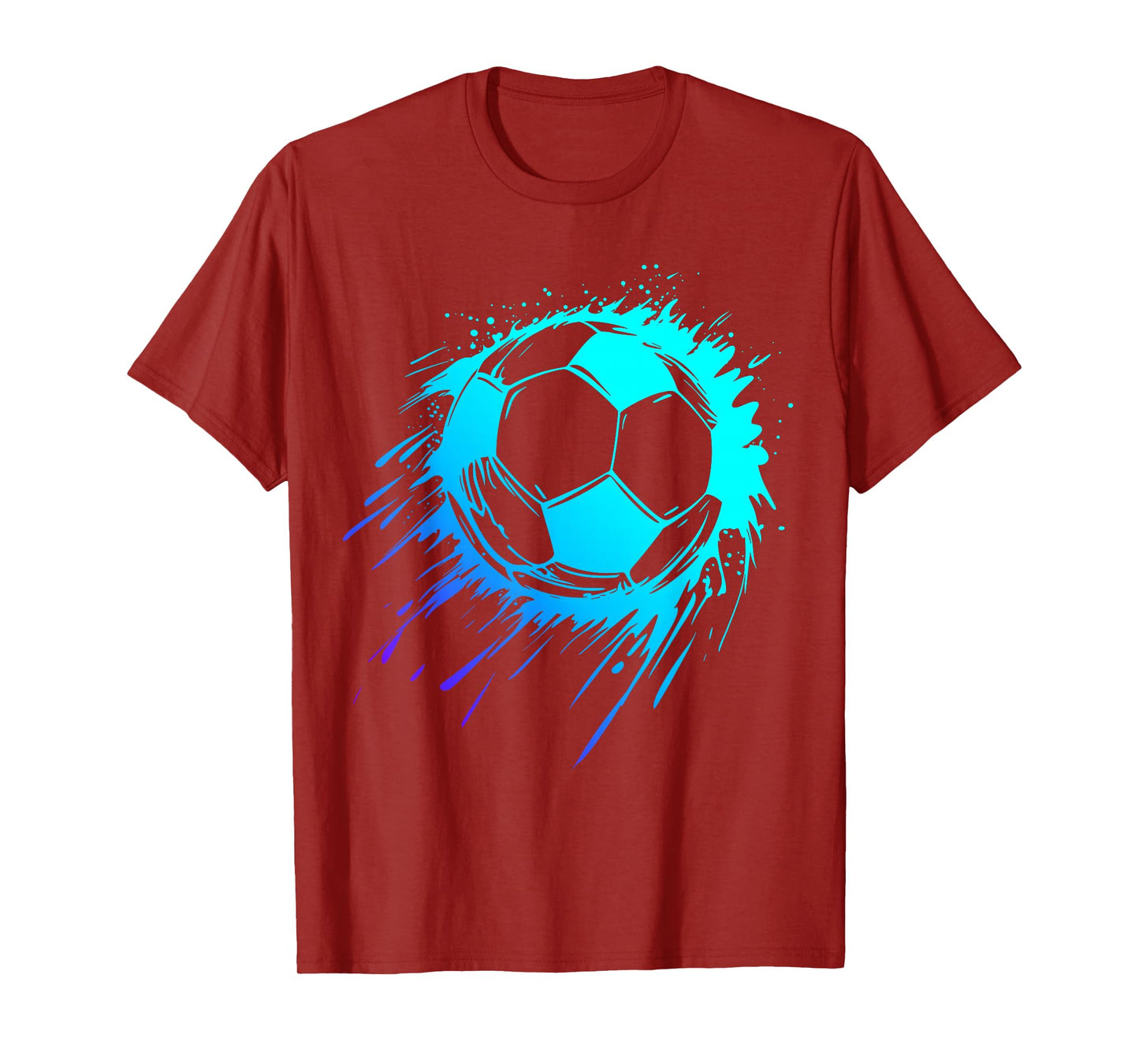 Blue Soccer Ball Soccer Player Mens Soccer Boys Soccer T-Shirt