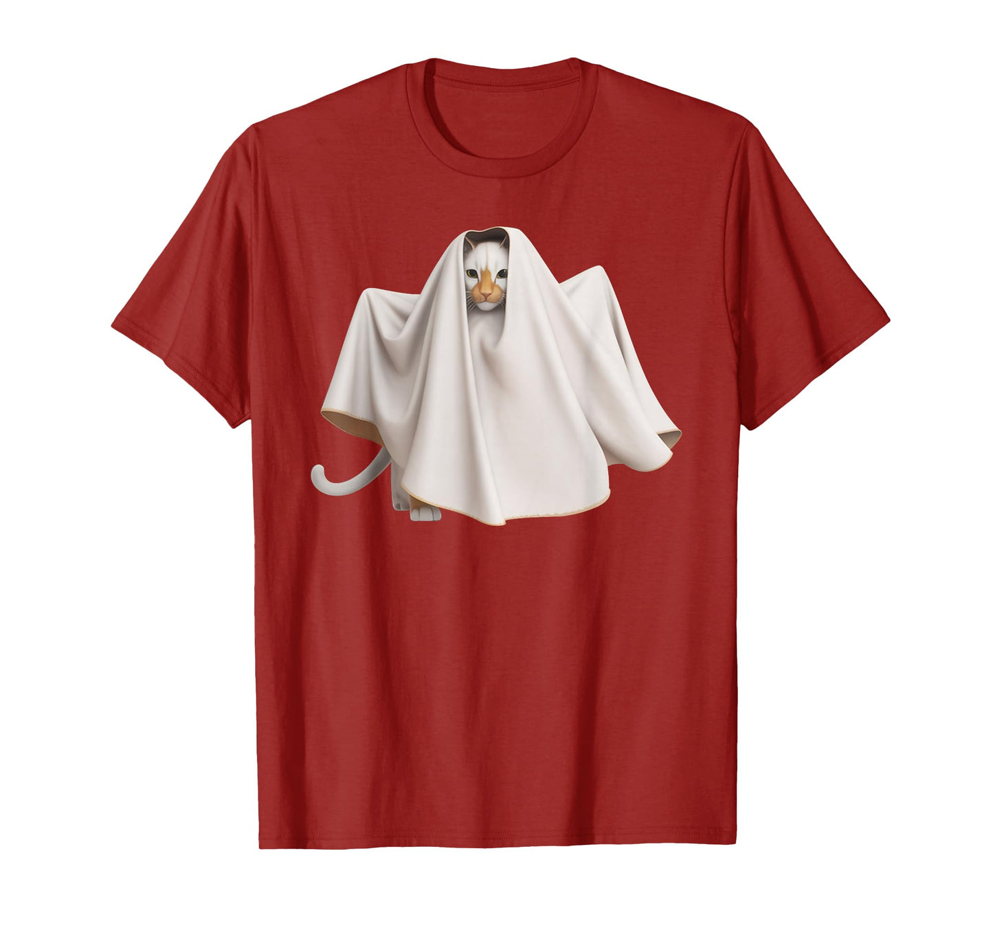 Ghost Cat Meme Funny Halloween Men Women Kids T-Shirt