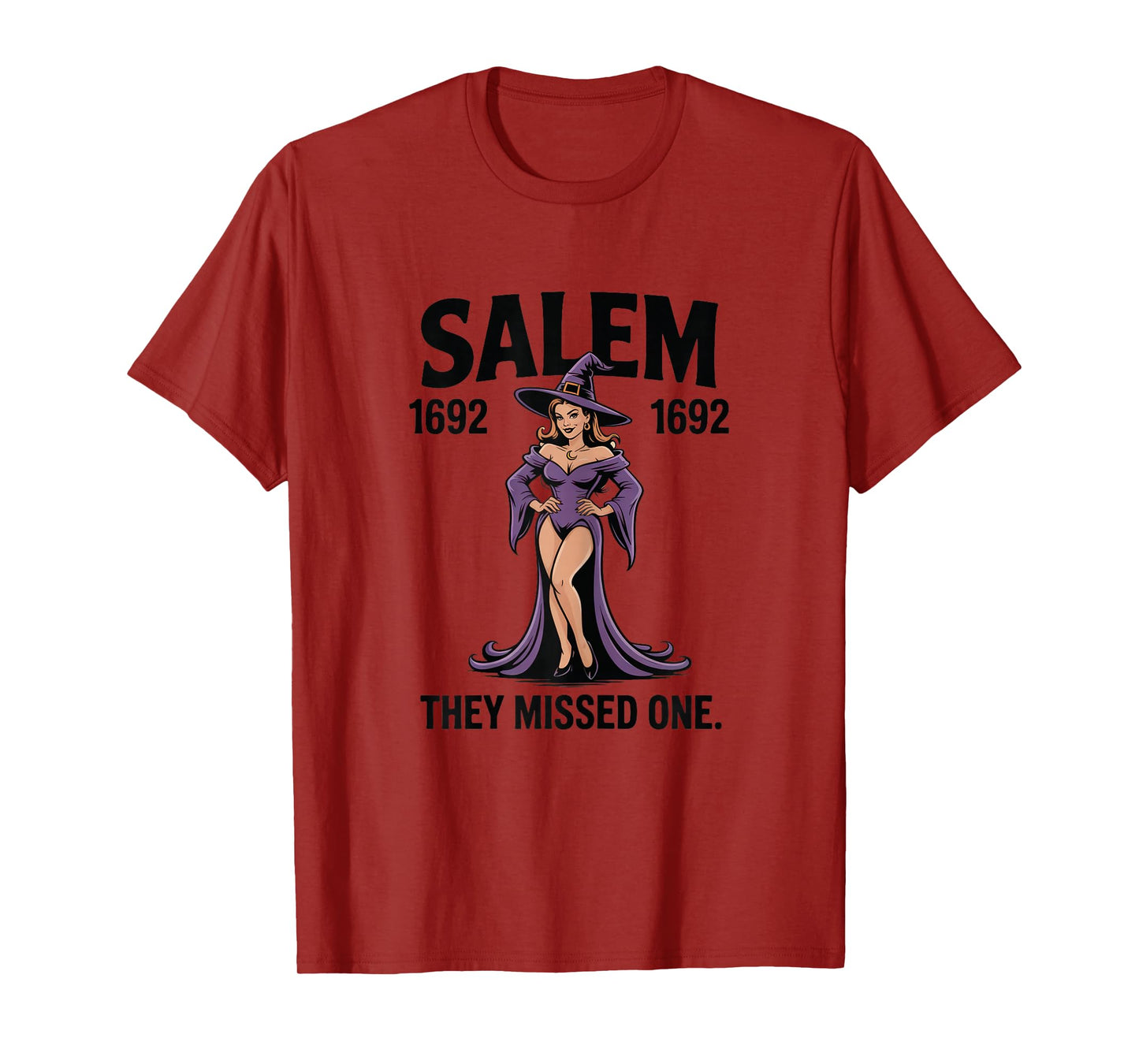 Salem 1692 Witch Retro Vintage Halloween Occult Magic T-Shirt