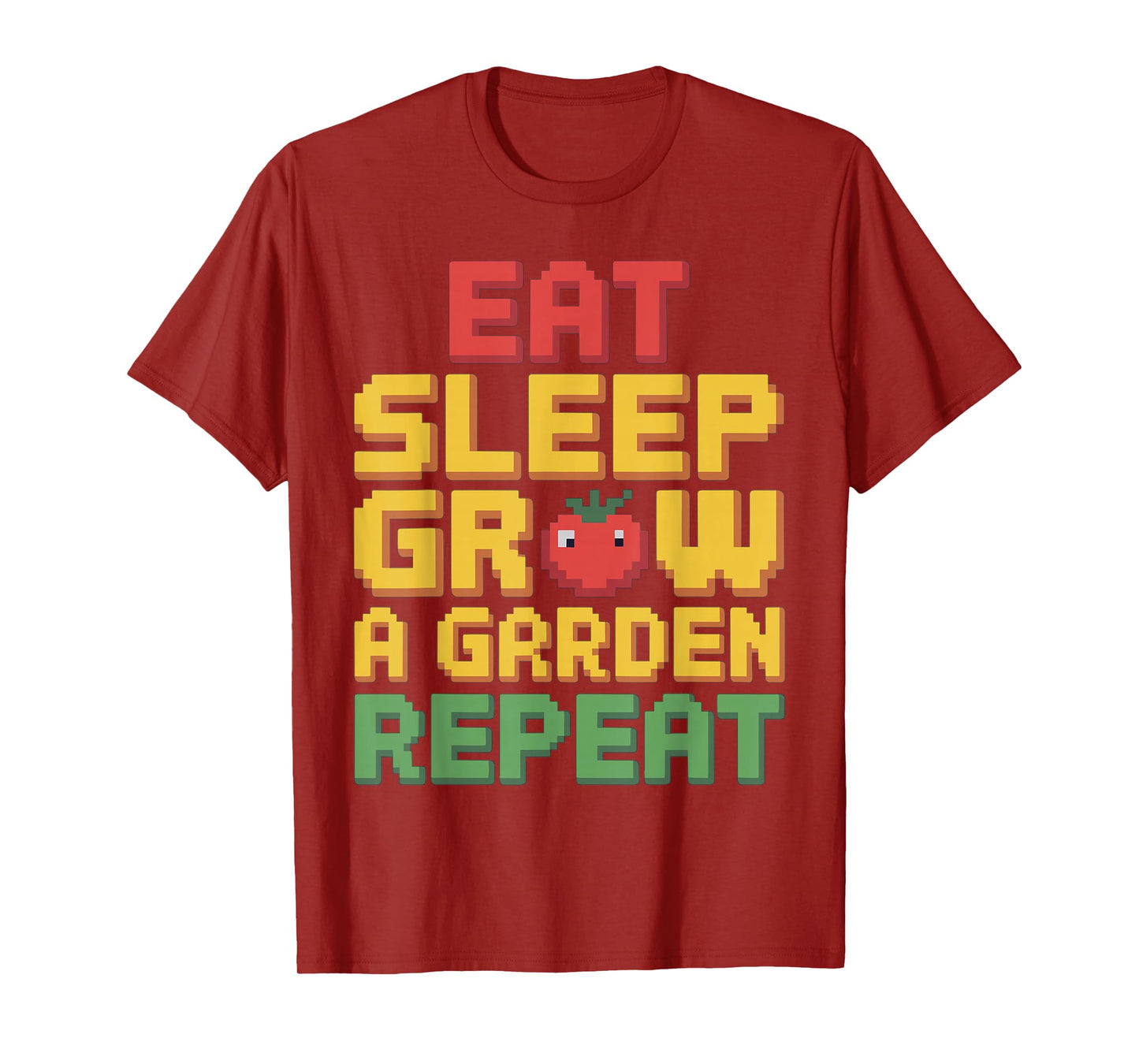 Eat Sleep Grow a Garden Repeat Funny Gardening Lover Gaming T-Shirt