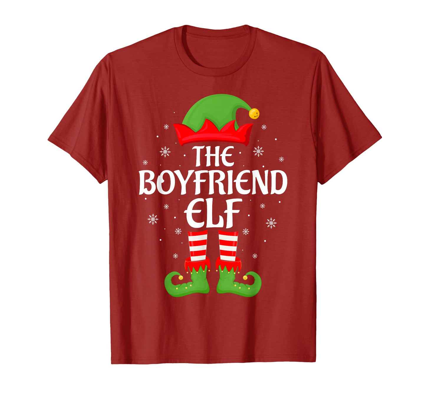 Boyfriend Elf Xmas Family Matching Elf Squad Christmas T-Shirt