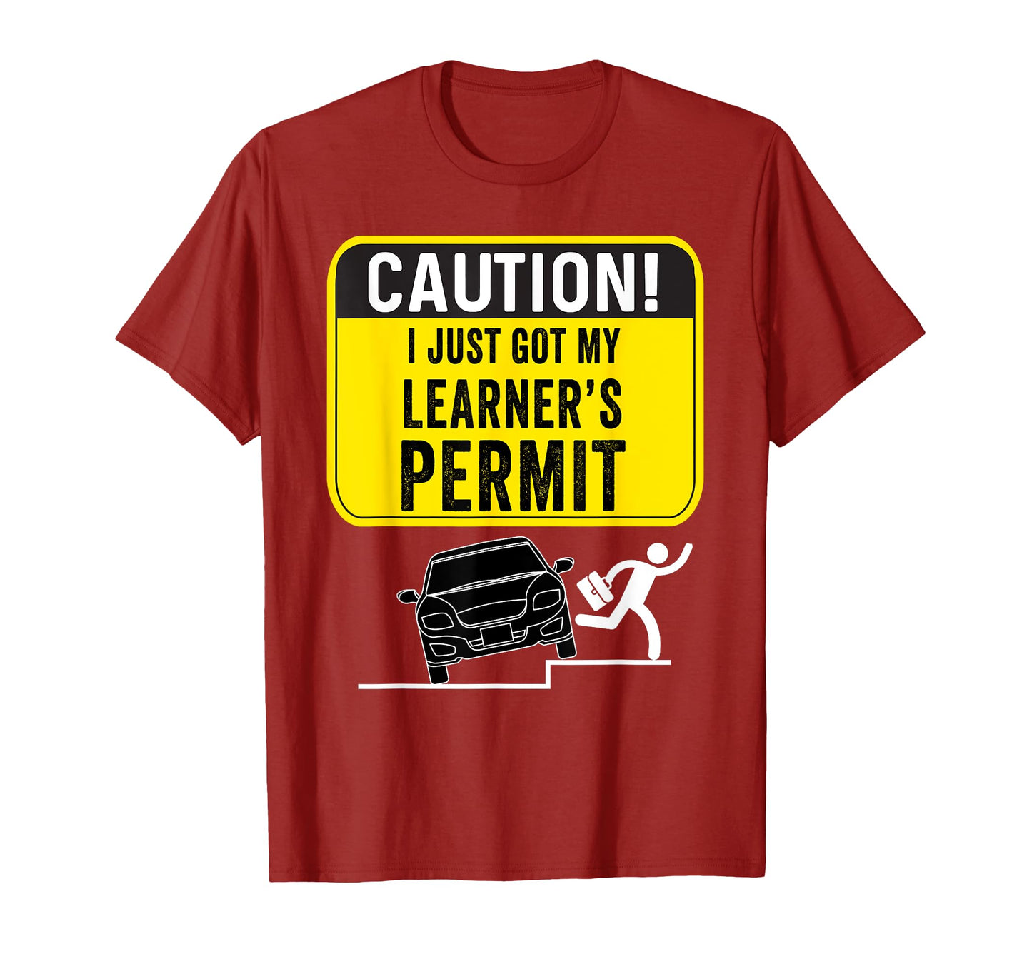 Caution New Driver Funny Student Learner's Permit Licensed T-Shirt