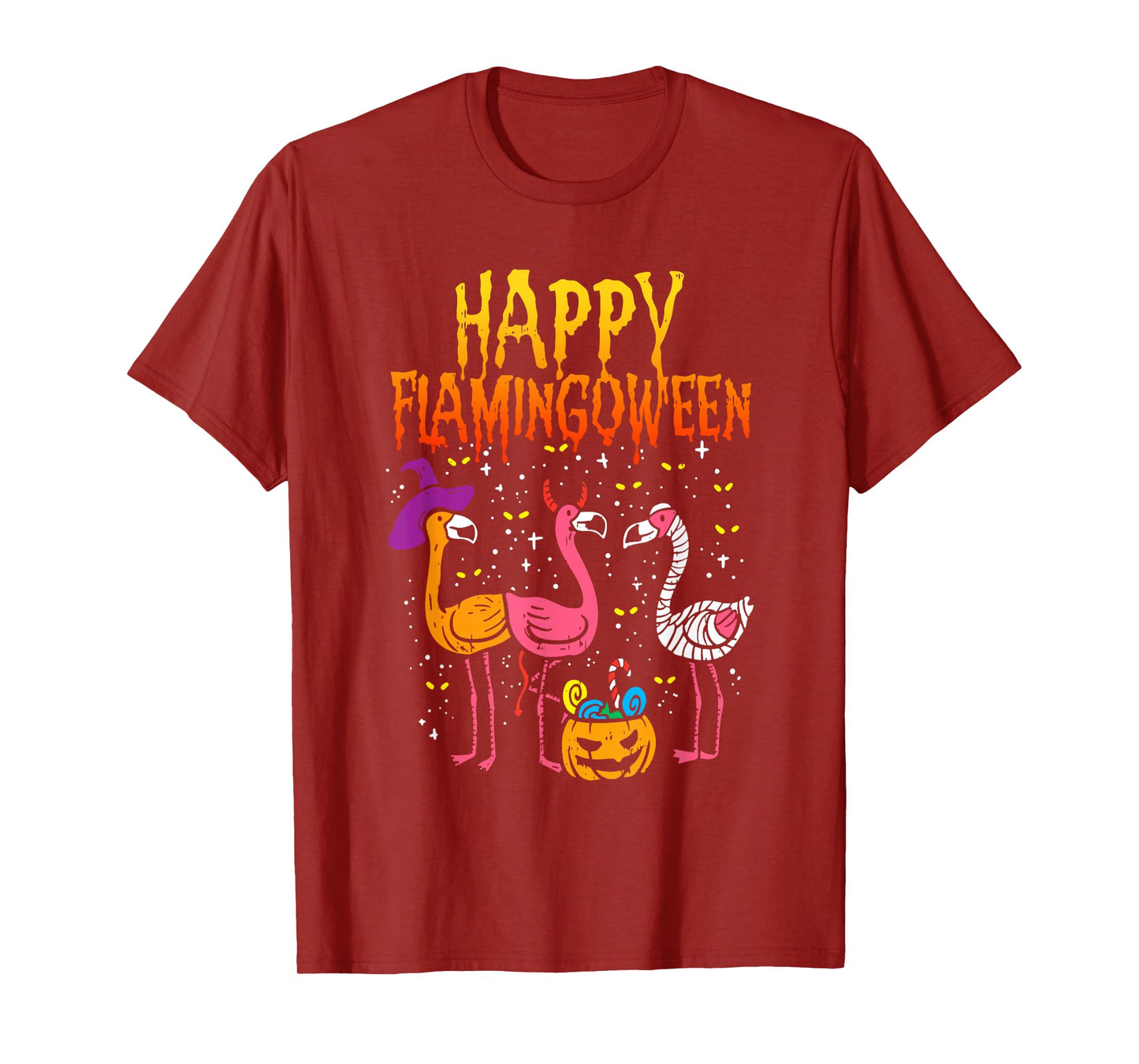 Happy Flamingoween Halloween T-Shirt