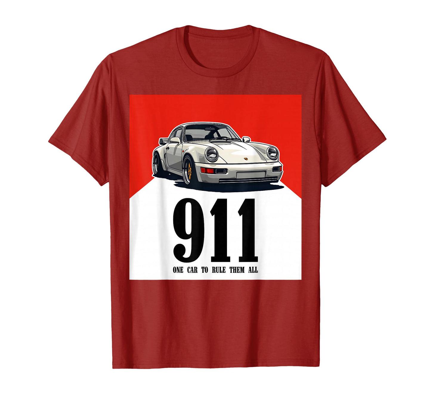 Retro 911 Red Vintage 964 turbo car classic automotive track T-Shirt