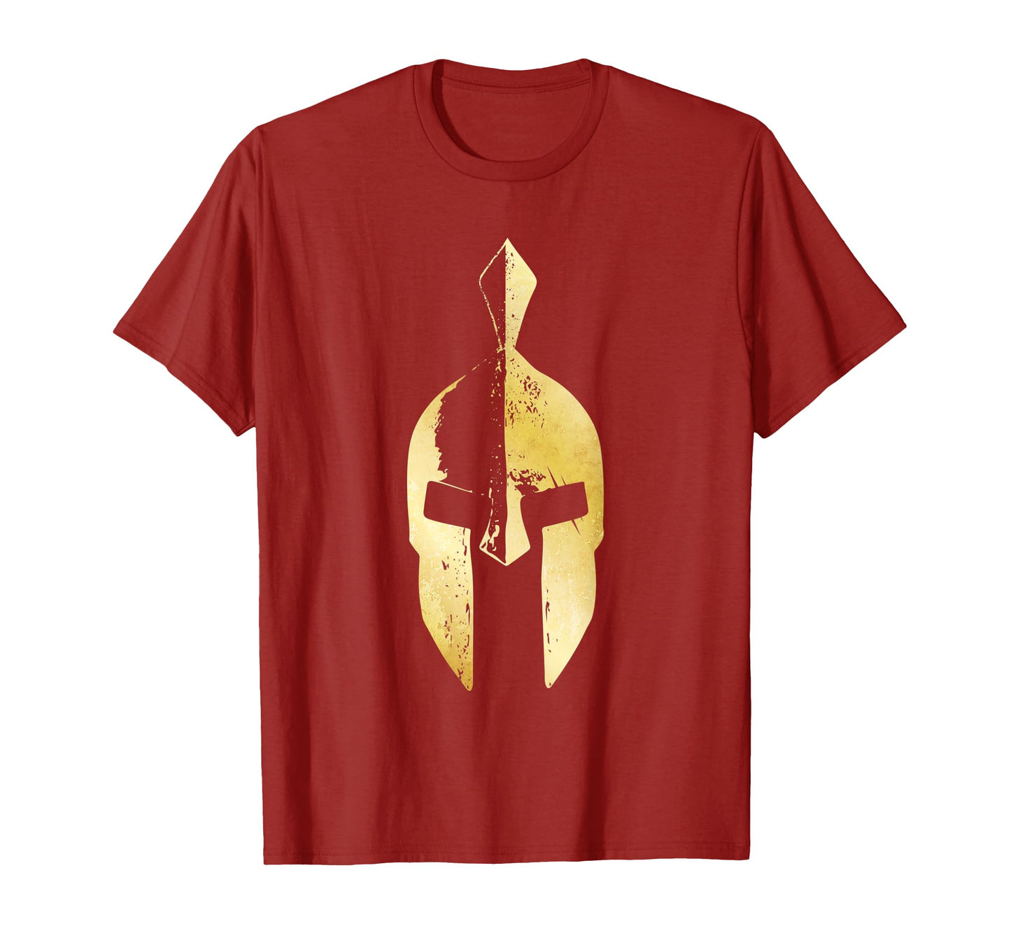 Spartan Gold Helmet Gym Sparta Gladiator Symbol T-Shirt