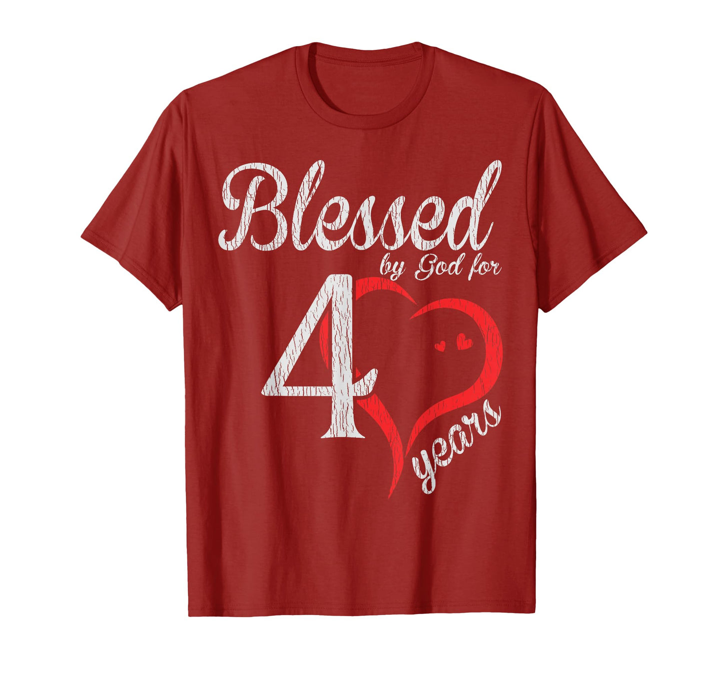 Vintage 40th Birthday Blessed By God, Happy Birthday Gift T-Shirt